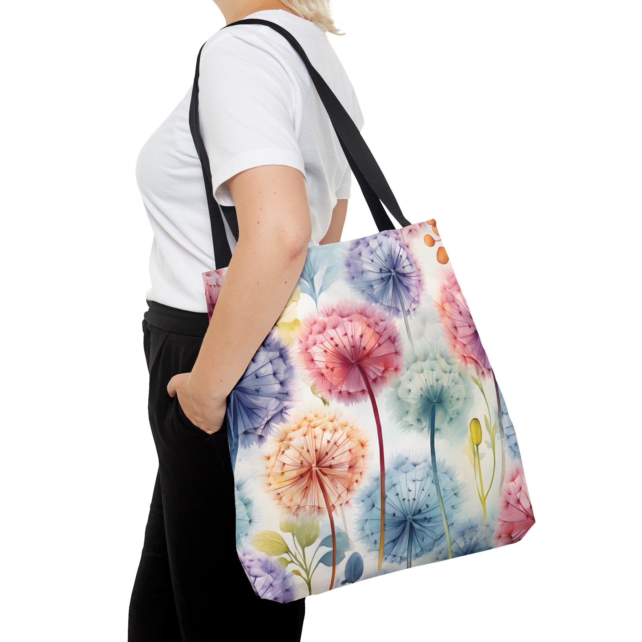 Reusable Tote Bag - Colorful Dandelions
