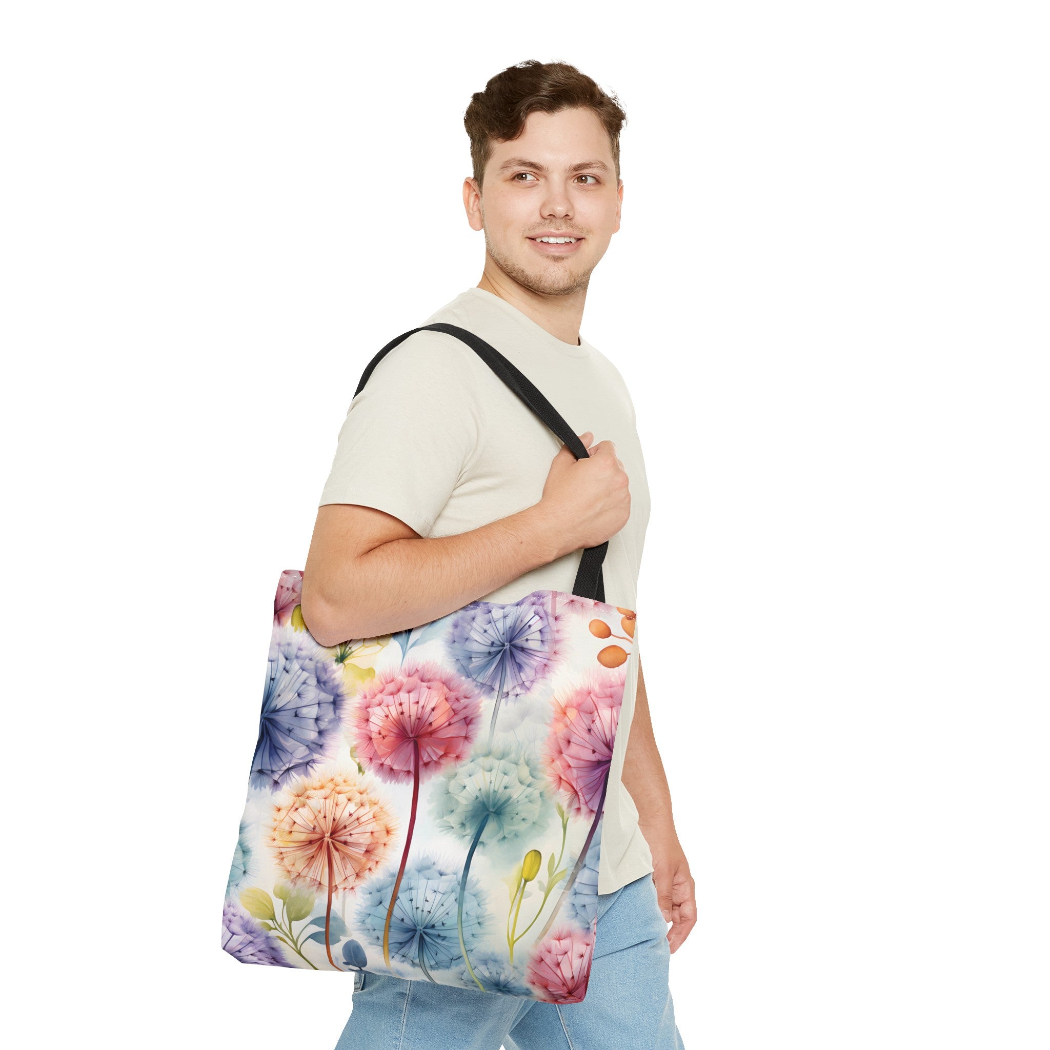 Reusable Tote Bag - Colorful Dandelions