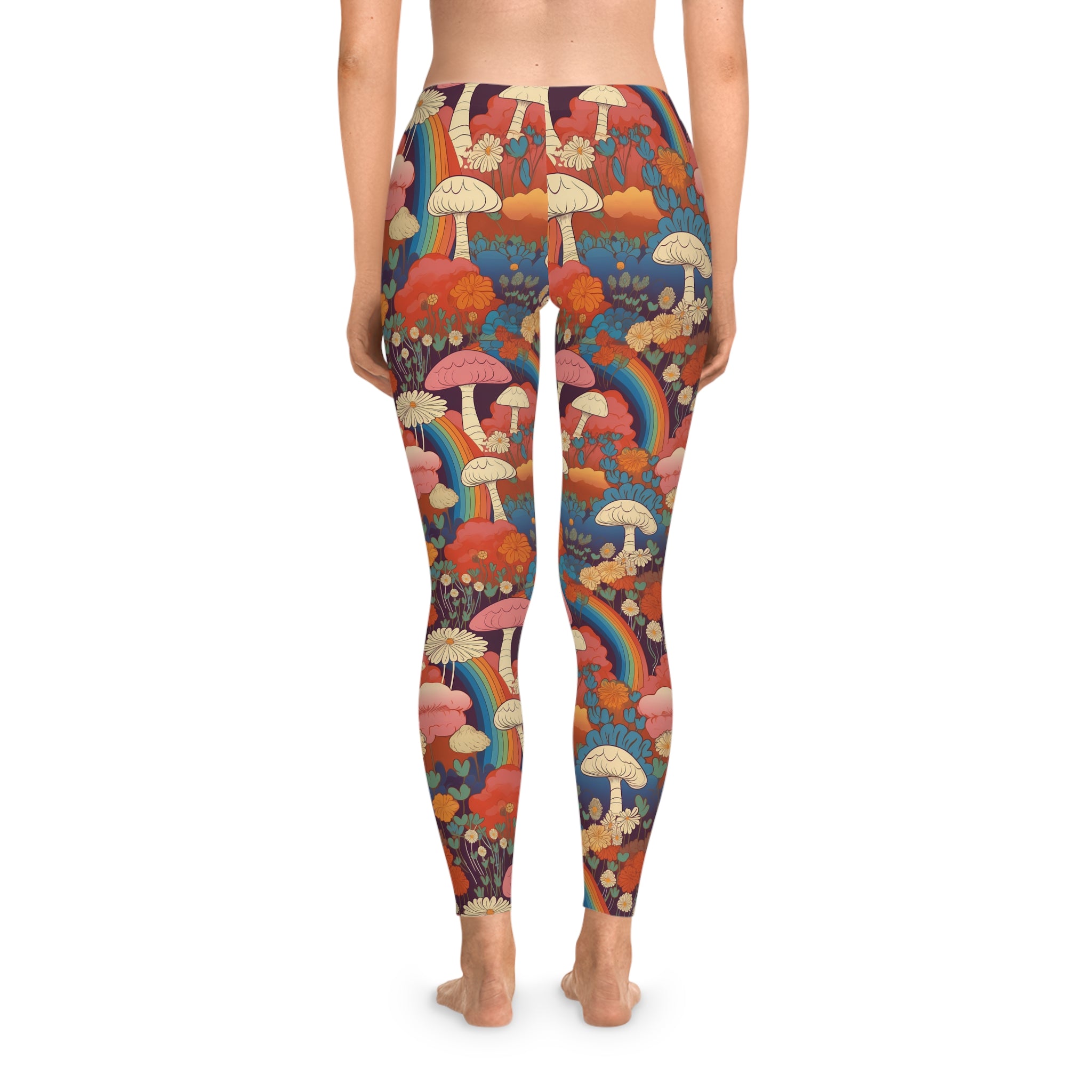 Women's Stretchy Leggings - Magical Mushrooms