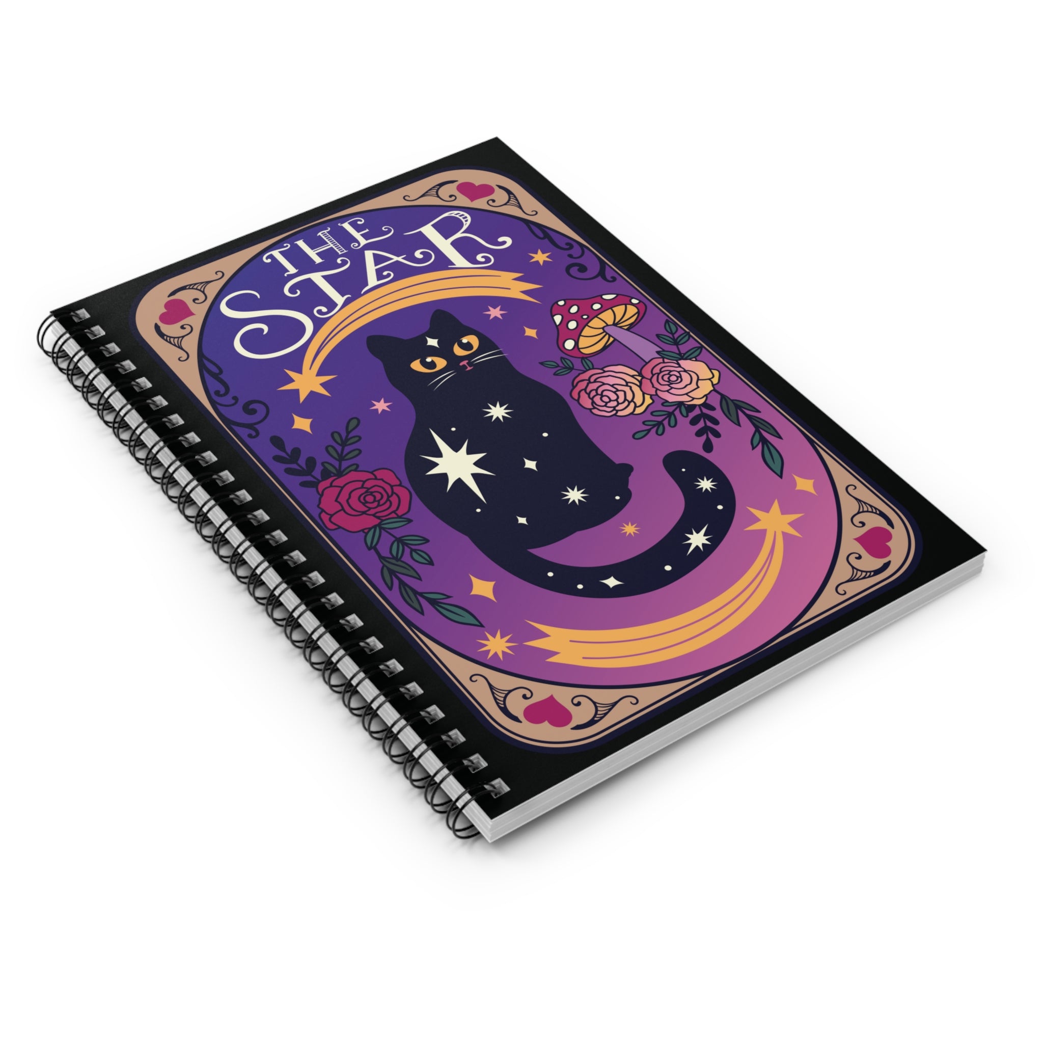 Spiral Notebook - Mystical Star Cat