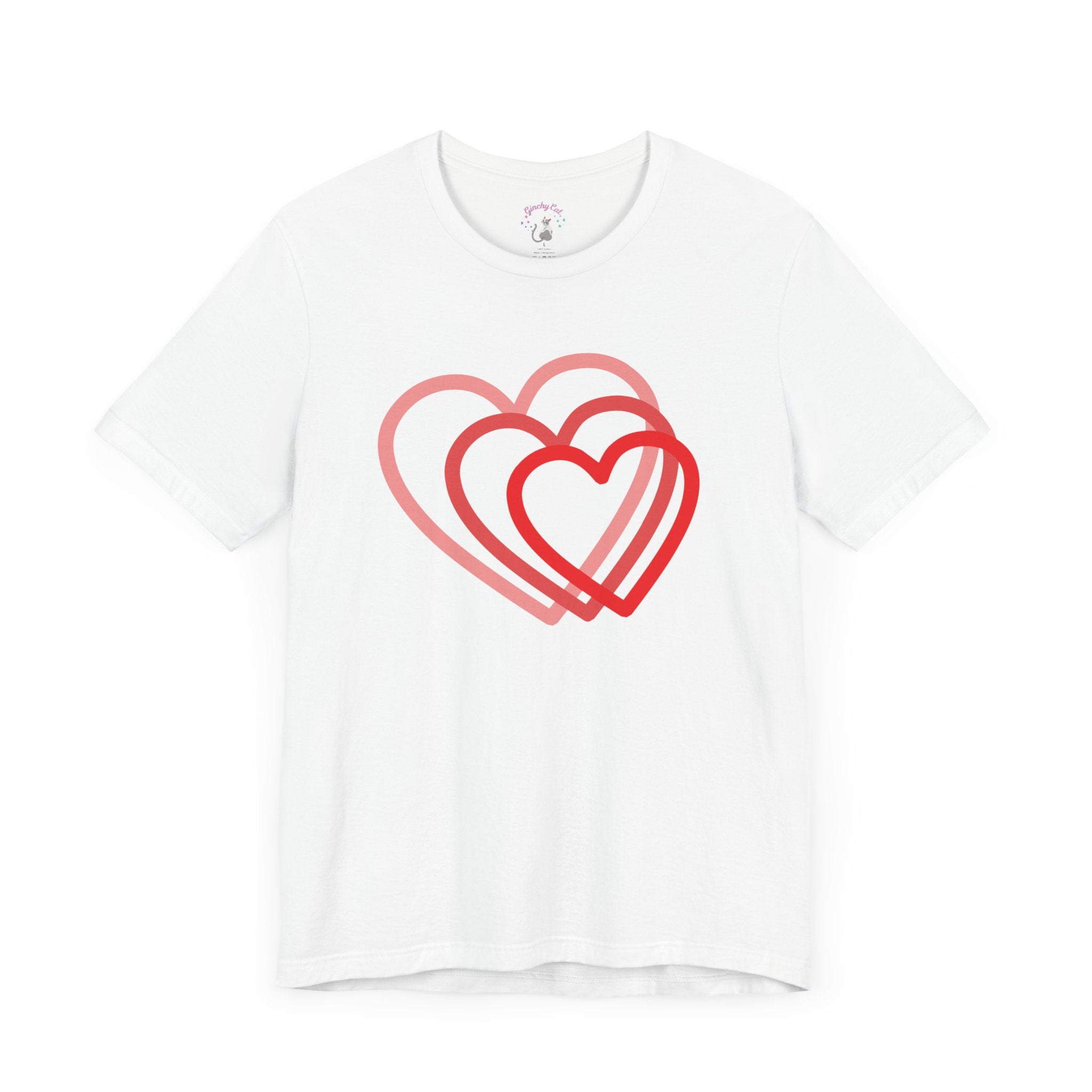 Love is in the Air: Nesting Hearts Cotton T-Shirt
