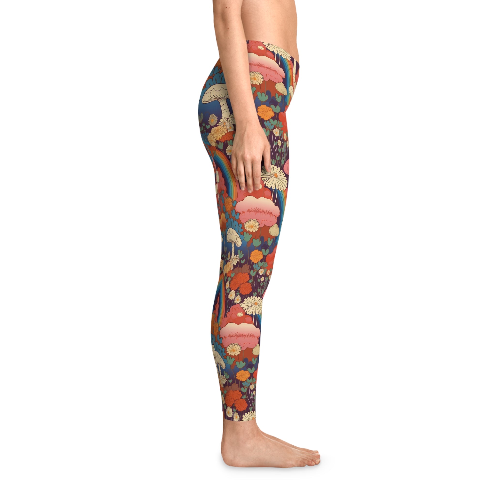 Women's Stretchy Leggings - Magical Mushrooms