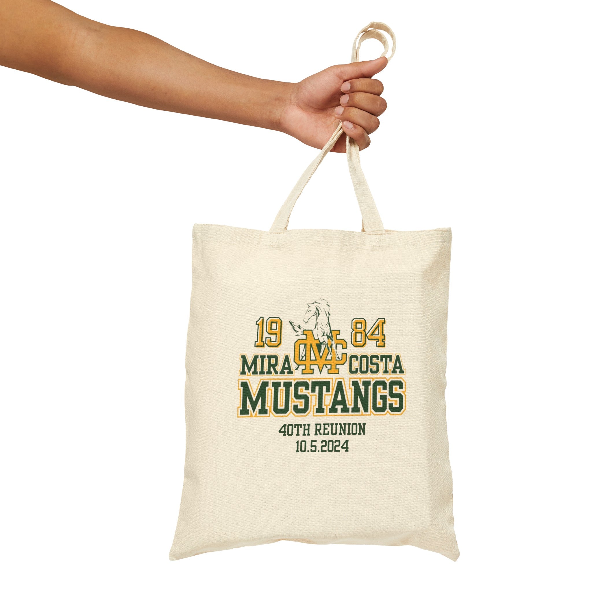 MCHS - Mira Costa Mustangs 1984 Cotton Canvas Tote Bag - MC8419