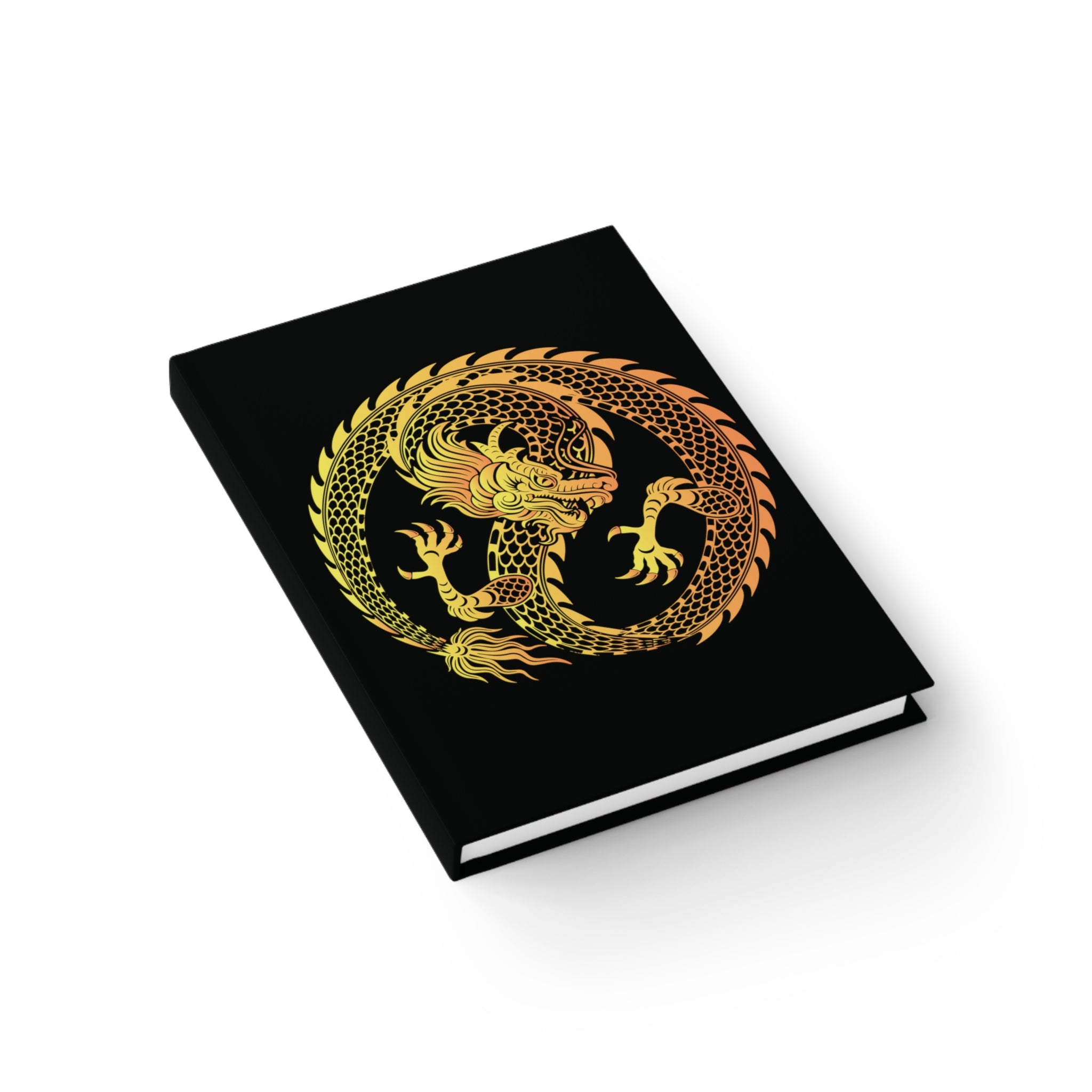 Hardcover Lined Journal - Golden Dragon