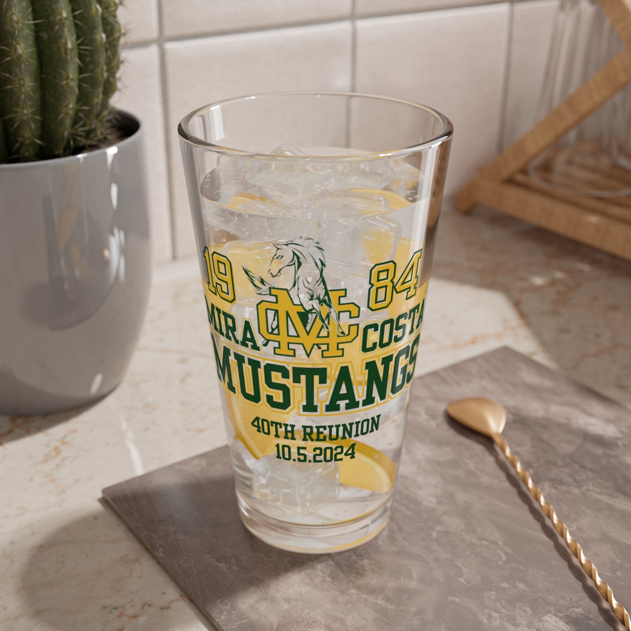 MCHS - Mira Costa Mustangs 1984 Pint Glass - MC8443