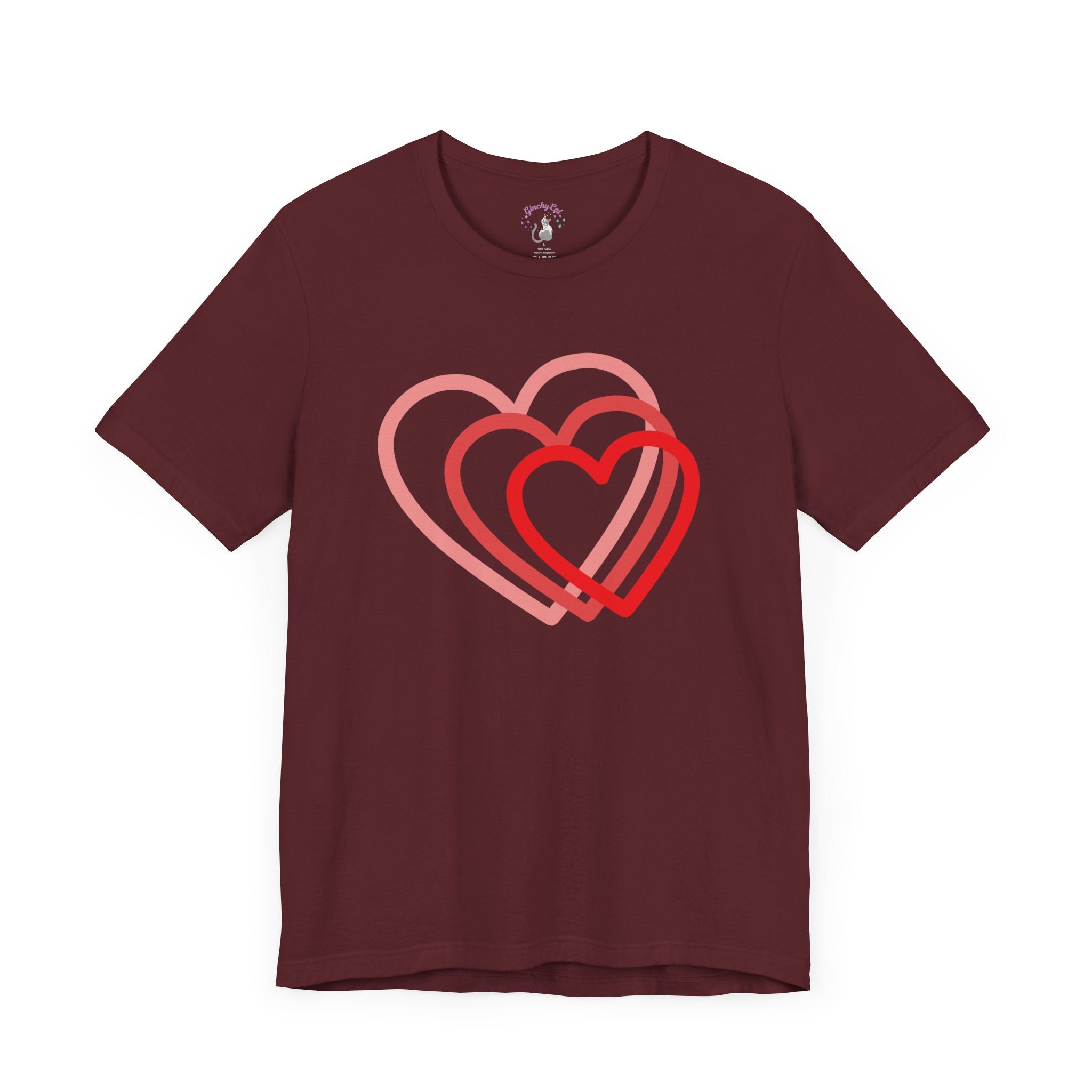 Love is in the Air: Nesting Hearts Cotton T-Shirt