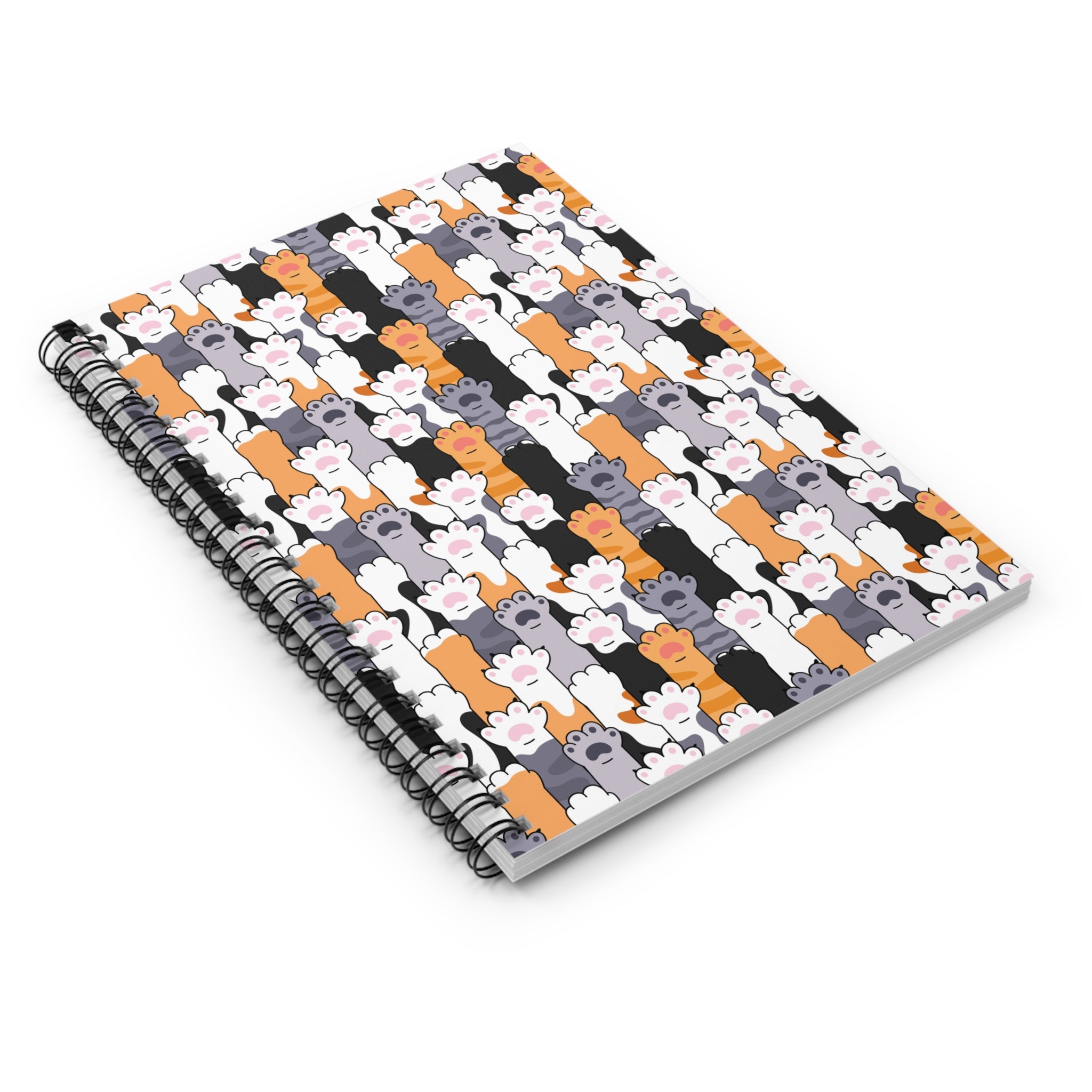 Spiral Notebook - Cute Cat Paws