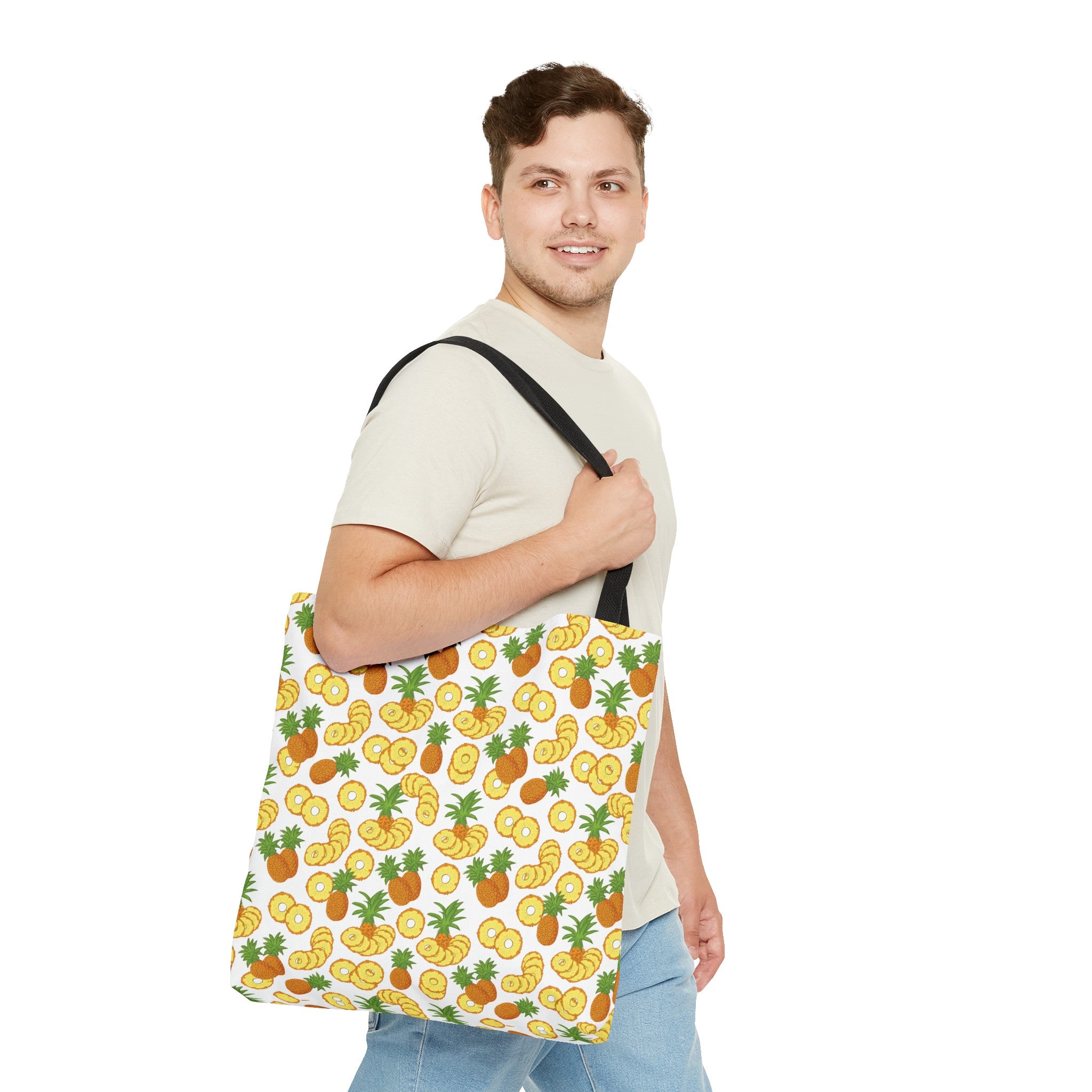 Reusable Tote Bag - Playful Pineapples
