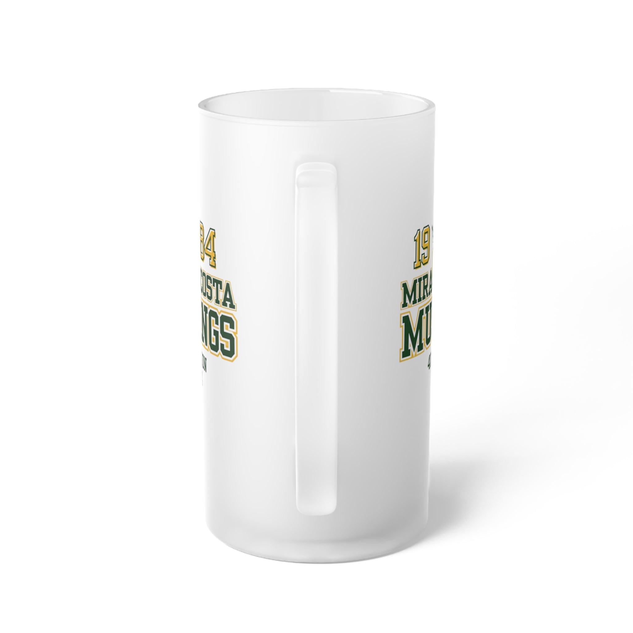 MCHS - Mira Costa Mustangs 1984 Frosted Glass Beer Mug - MC8414