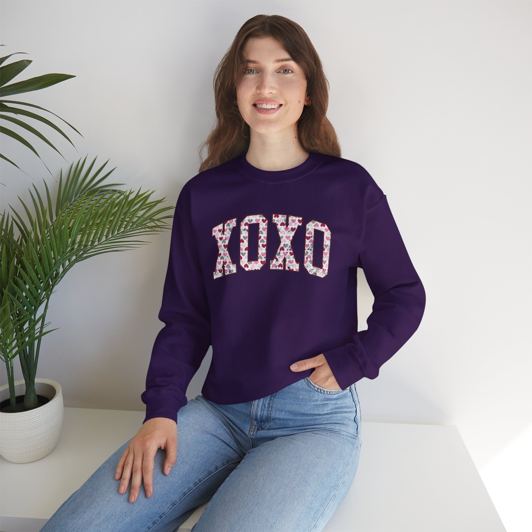 Love is in the Air: Crewneck XOXO Unisex Sweatshirt