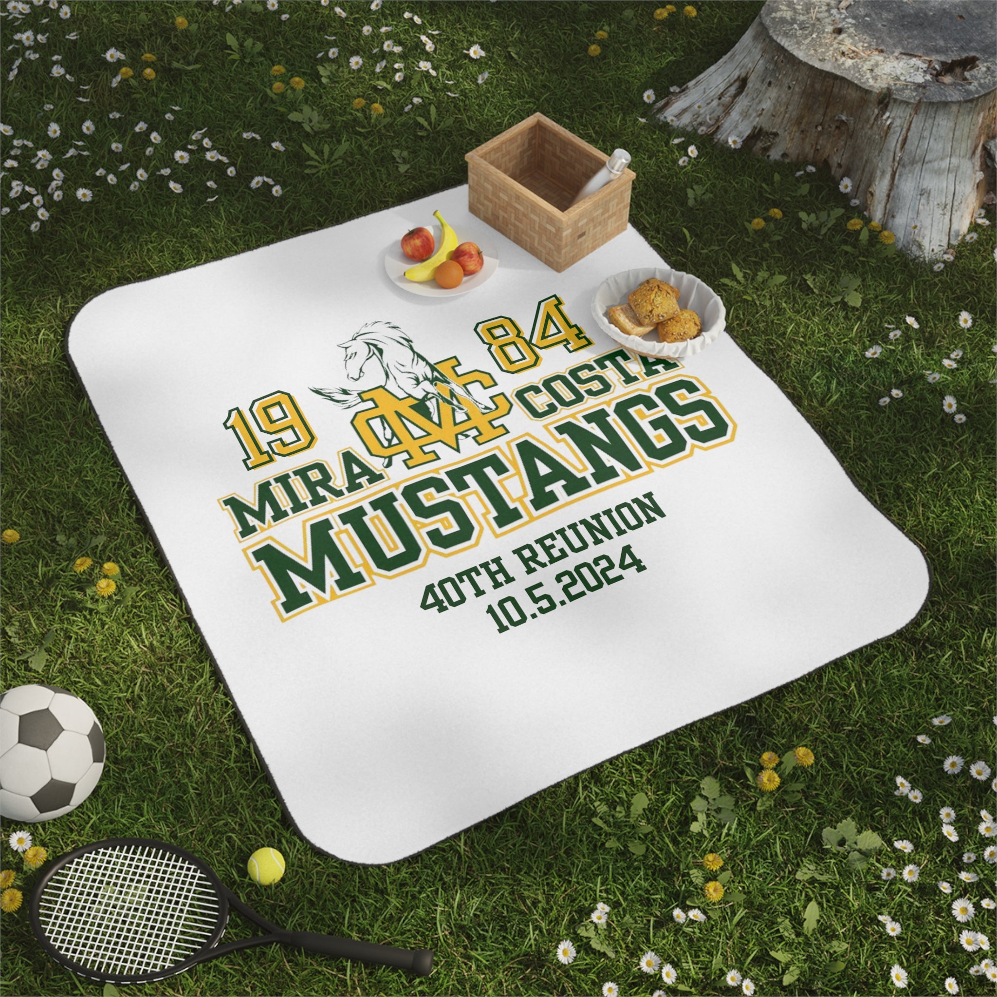 MCHS - Mira Costa Mustangs 1984 Picnic Blanket - MC8402