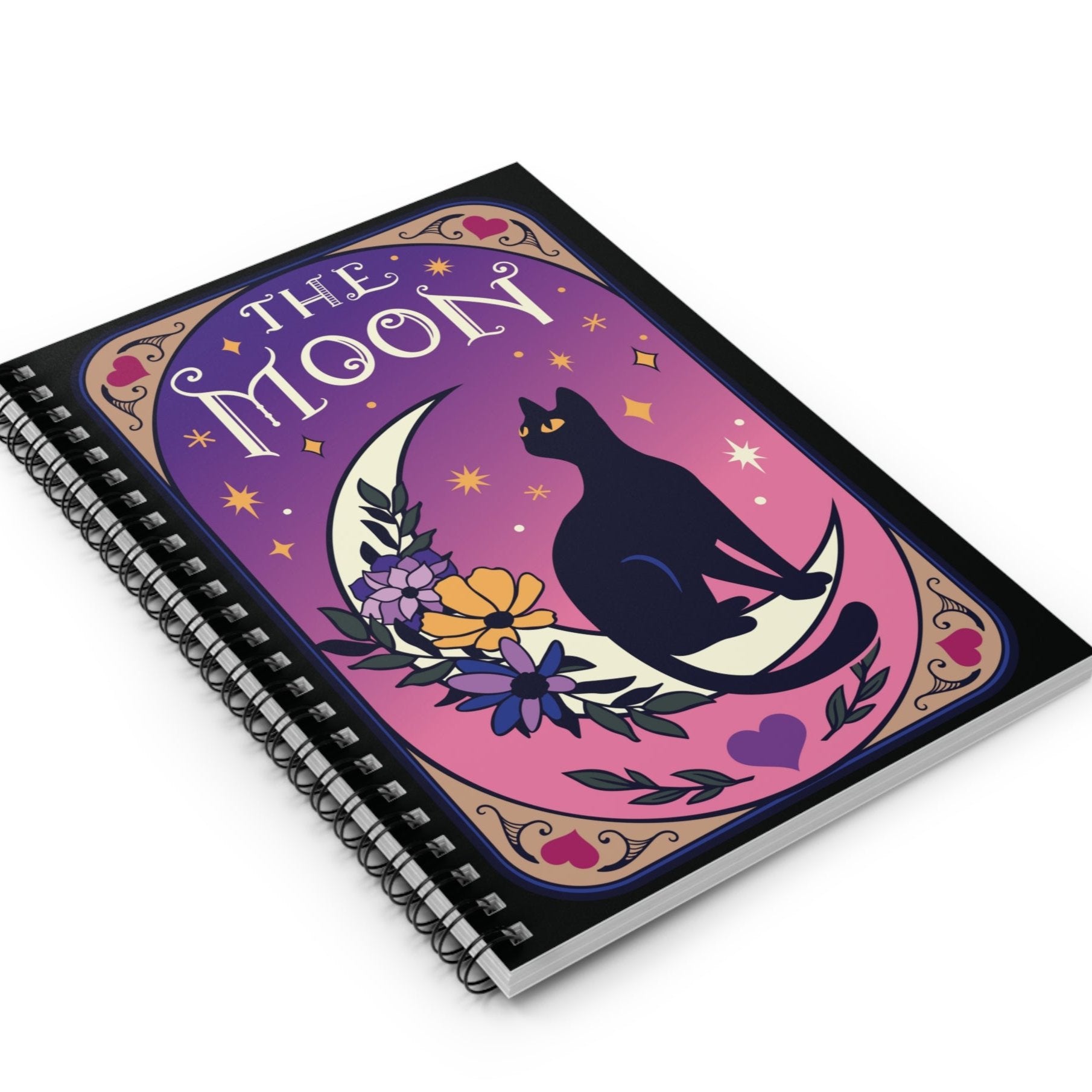 Spiral Notebook - Mystical Moon Cat