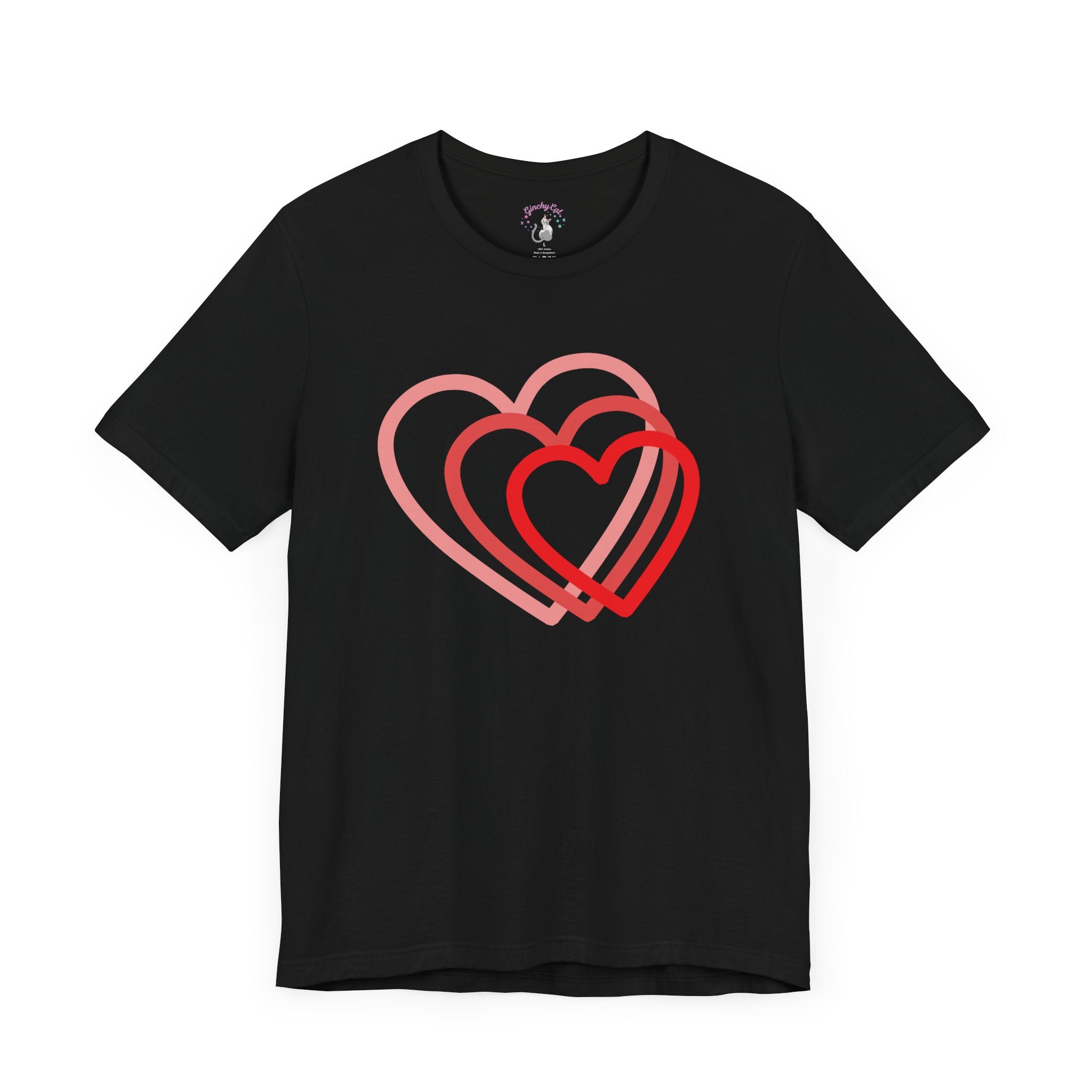 Love is in the Air: Nesting Hearts Cotton T-Shirt