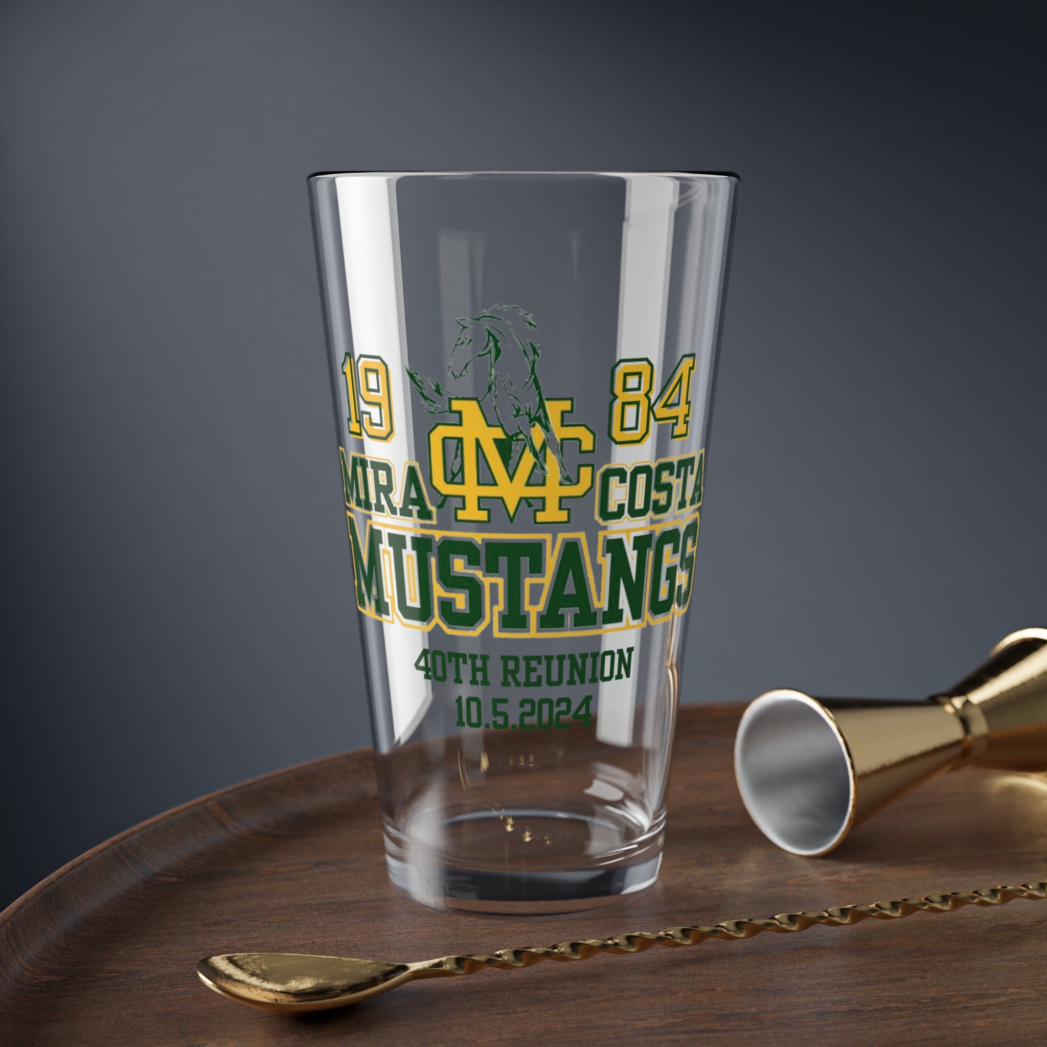 MCHS - Mira Costa Mustangs 1984 Pint Glass - MC8443