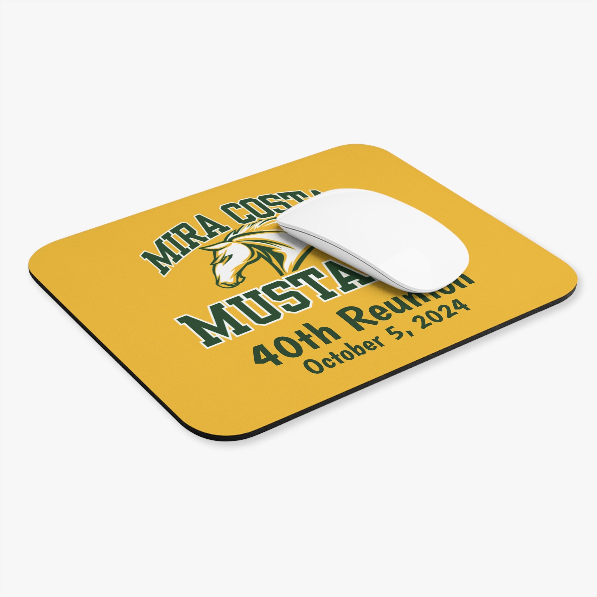 MCHS - Mira Costa Mustangs 40th Reunion Mousepad (Gold) - MC8436