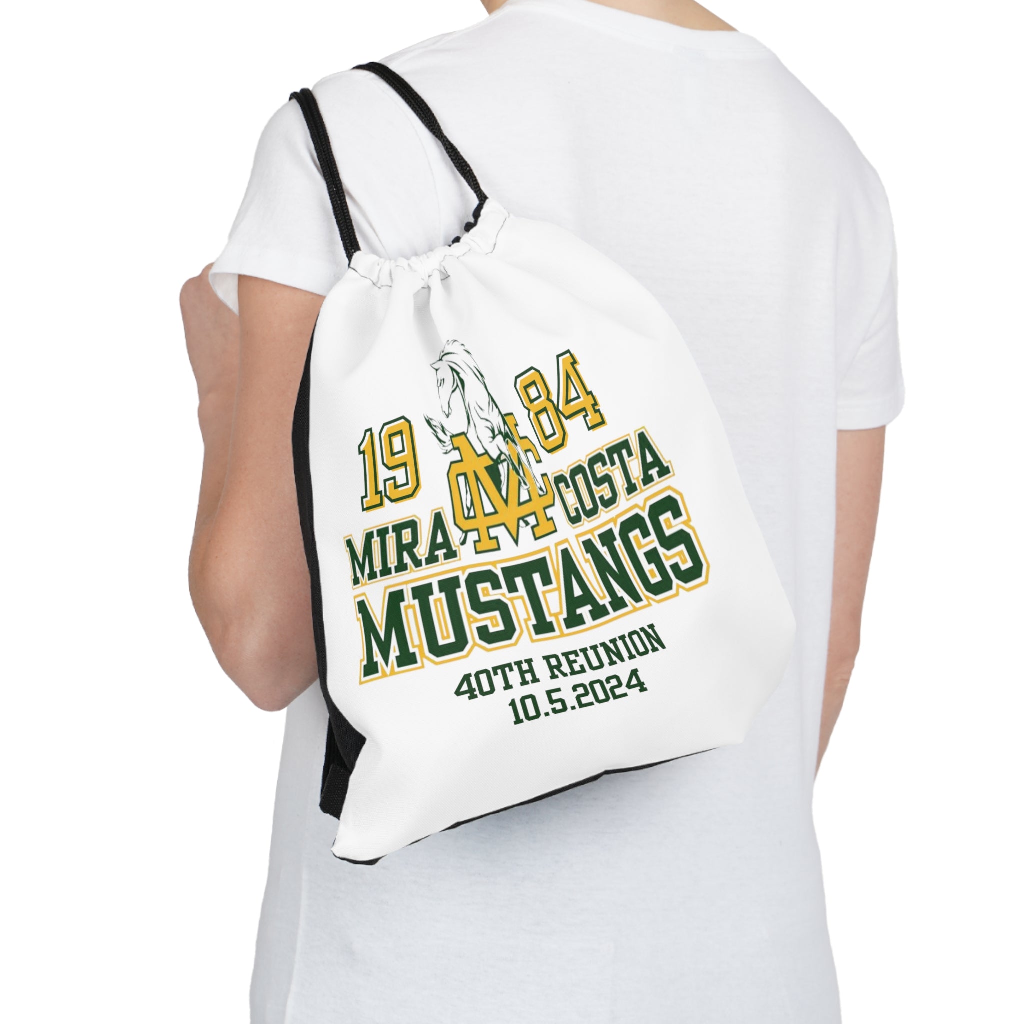 MCHS - Mira Costa Mustangs 1984 Outdoor Drawstring Bag - MC8421