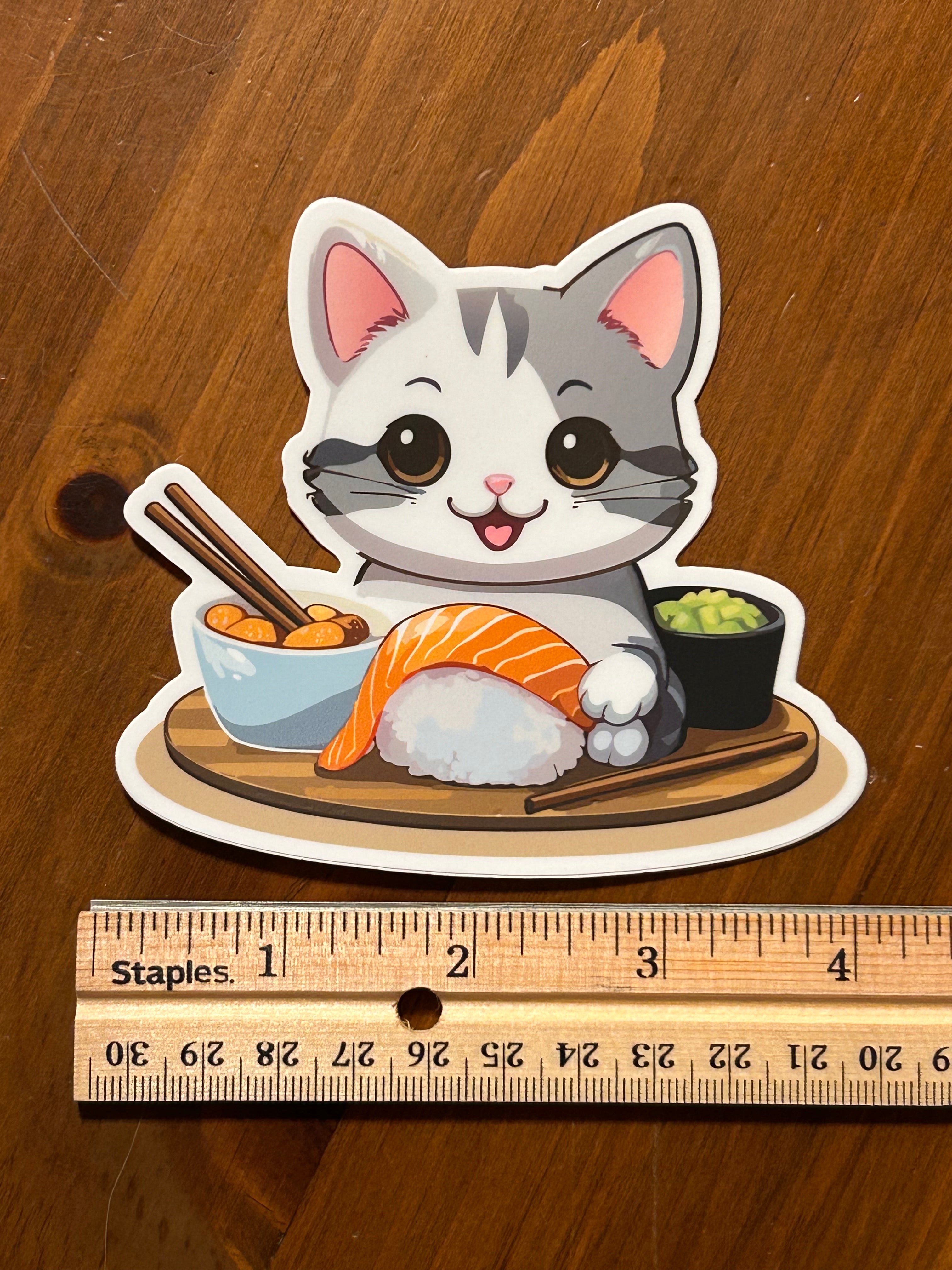 Vinyl Sticker - Sushi Cat