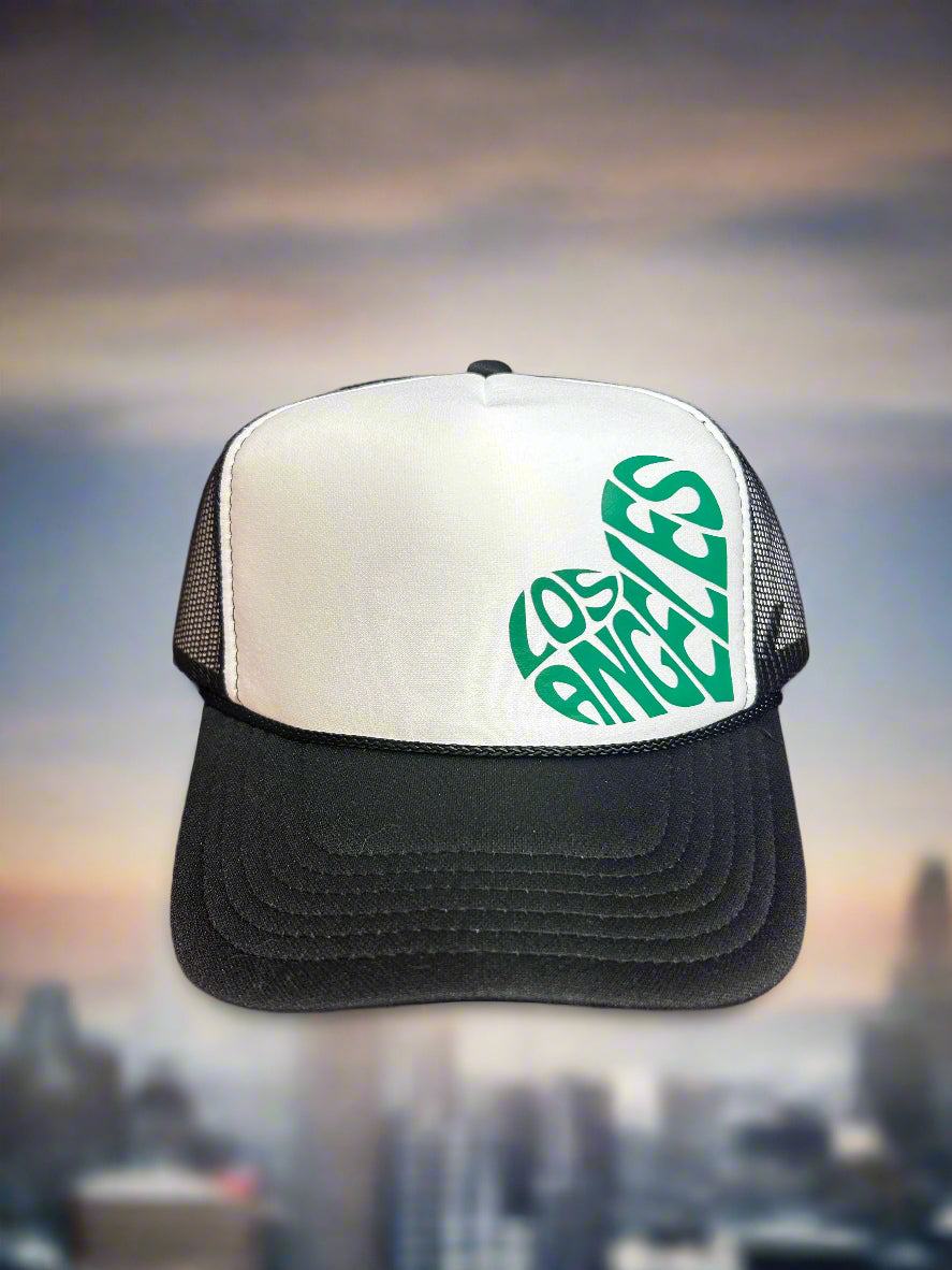 Trucker Hats for LA: Los Angeles Side Heart