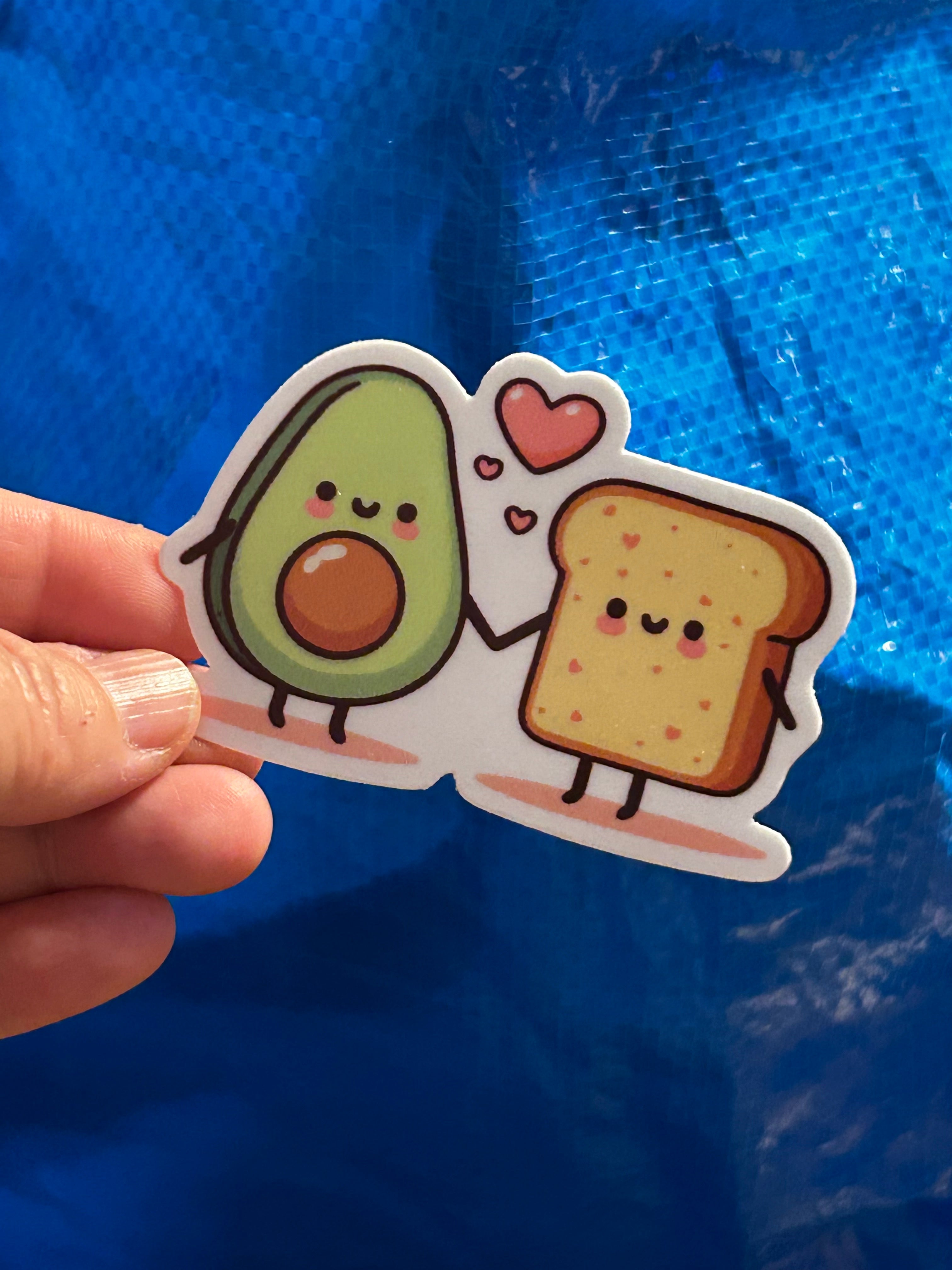 Vinyl Sticker - Kawaii Avocado Toast Love