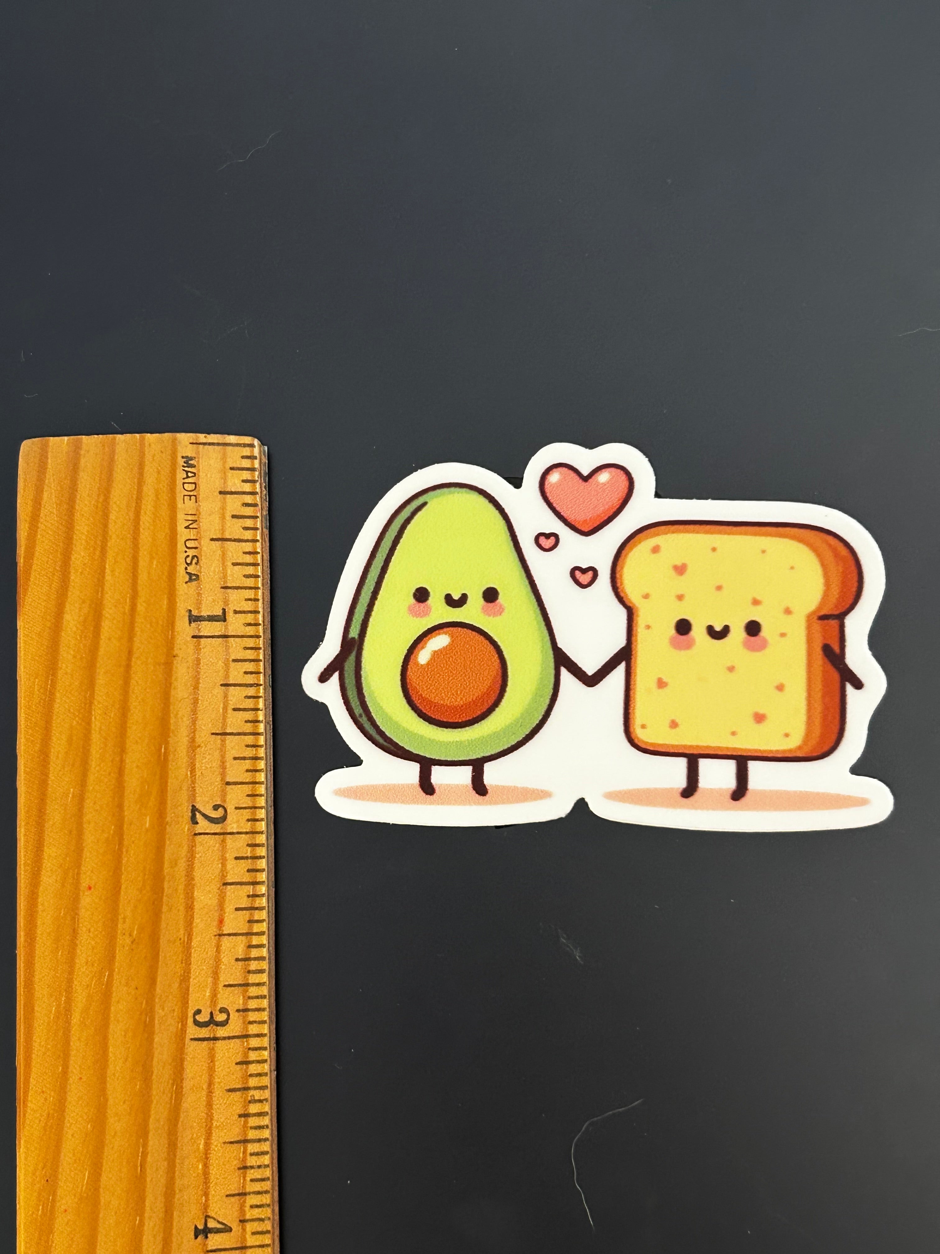 Vinyl Sticker - Kawaii Avocado Toast Love