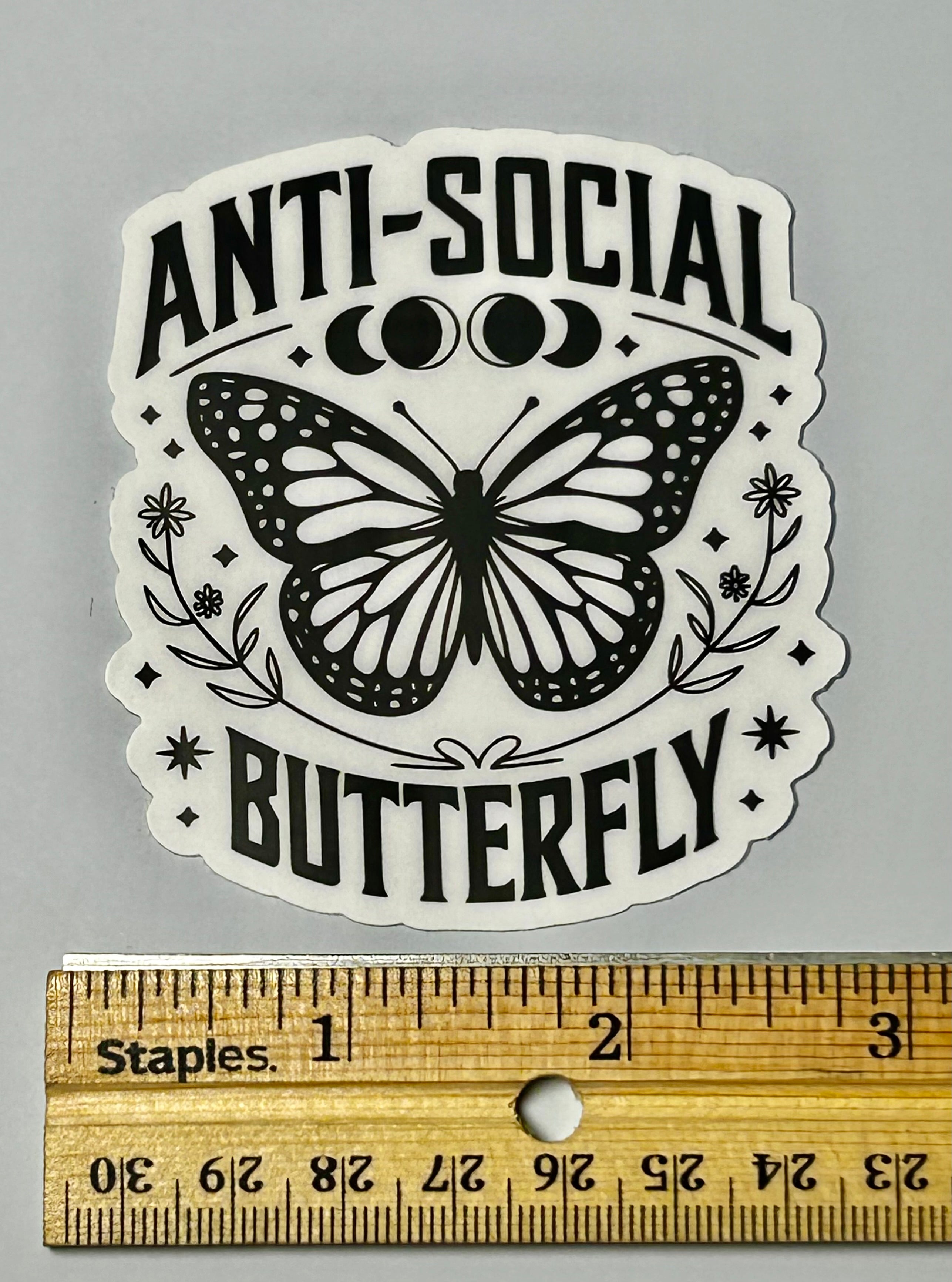 Vinyl Sticker - Antisocial Butterfly