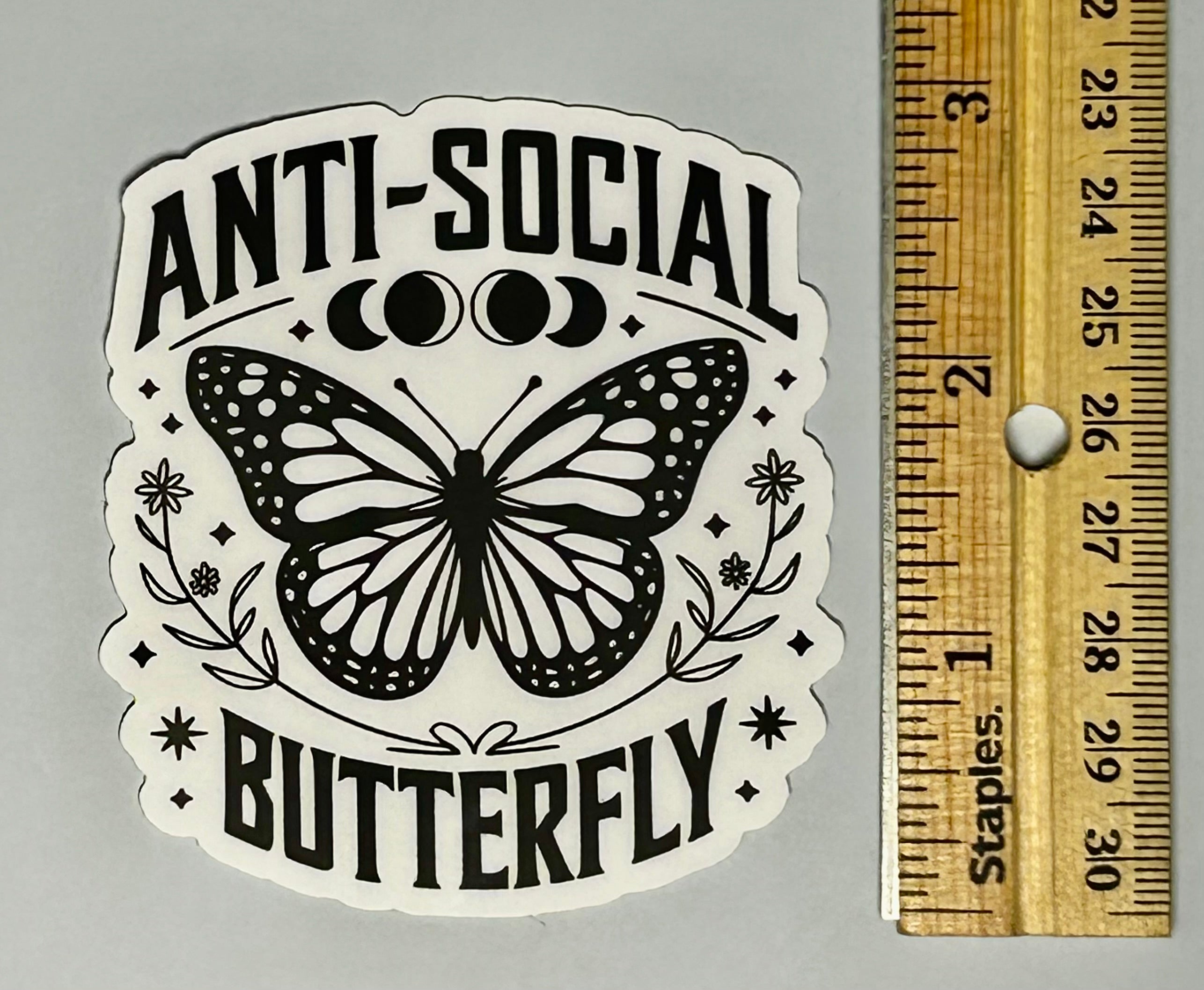 Vinyl Sticker - Antisocial Butterfly