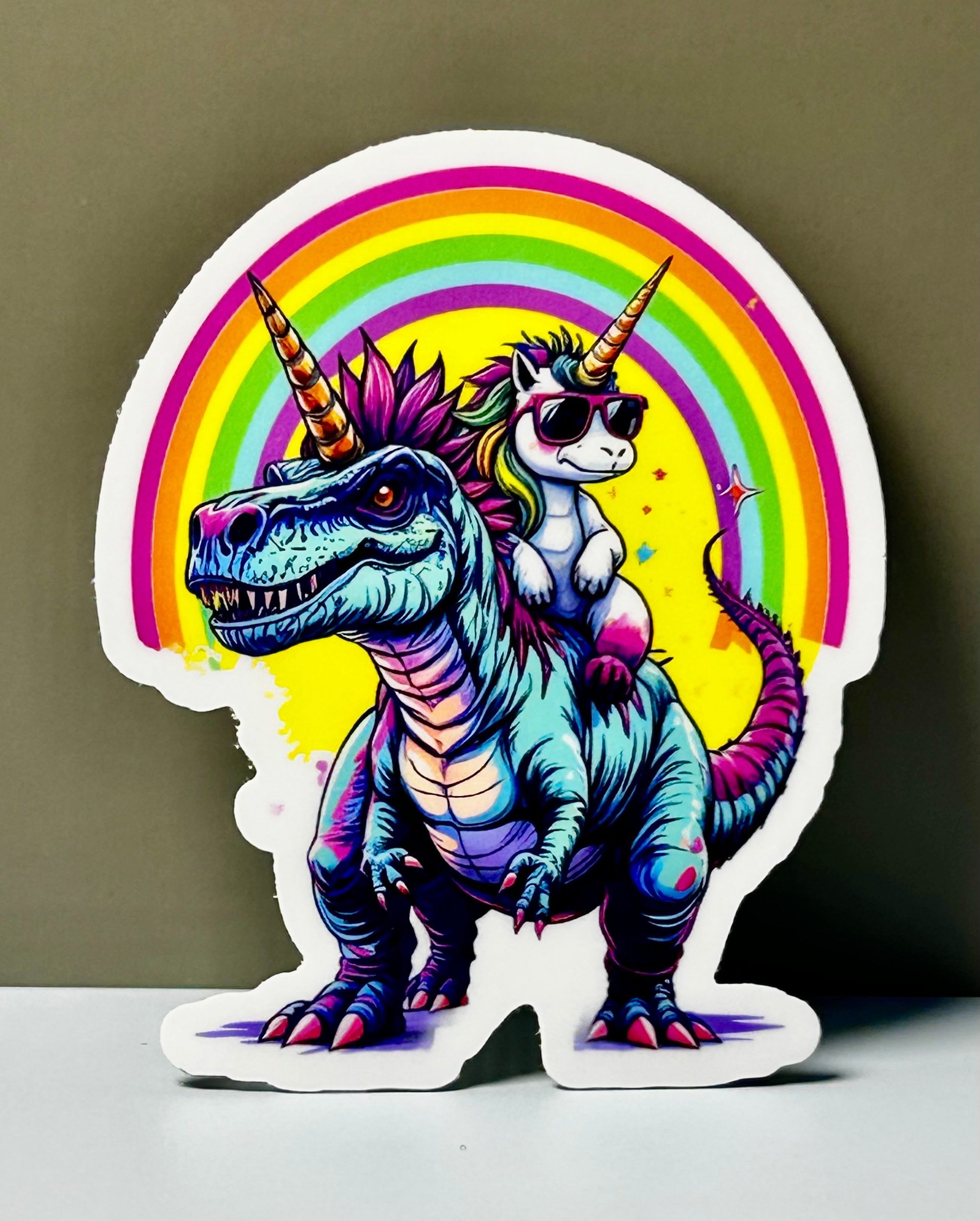 Vinyl Sticker - Magical Unicorn Dinosaur