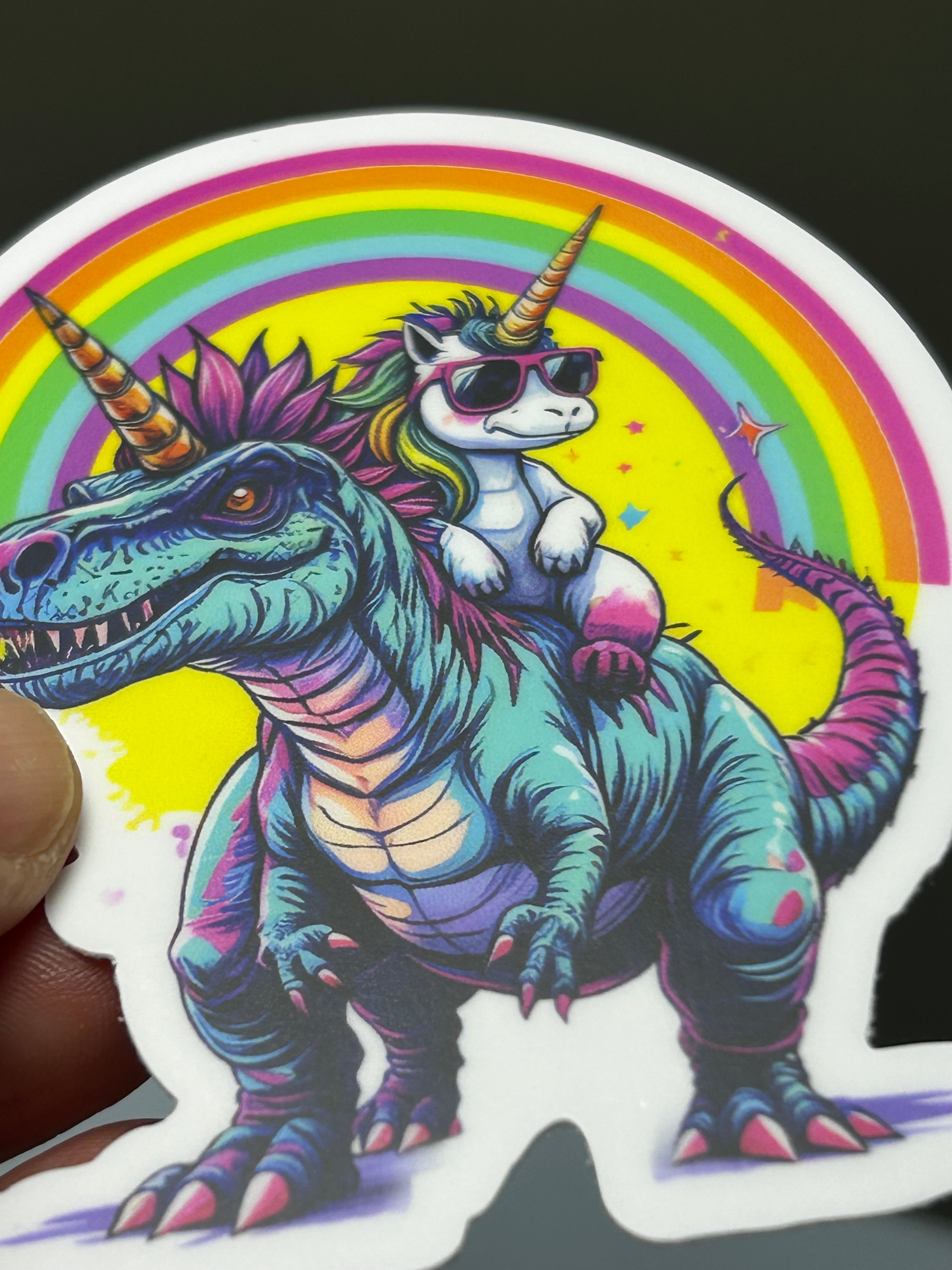 Vinyl Sticker - Magical Unicorn Dinosaur