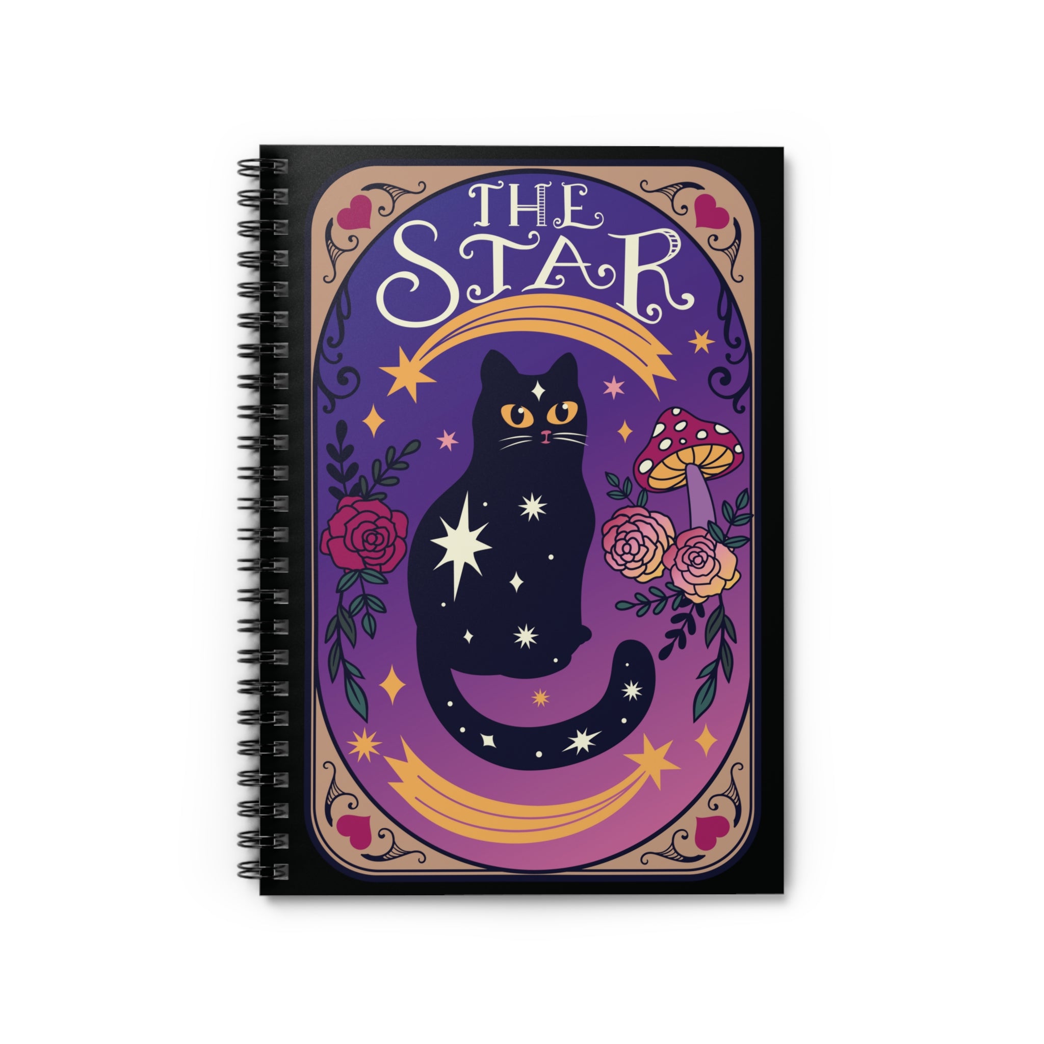 Spiral Notebook - Mystical Star Cat