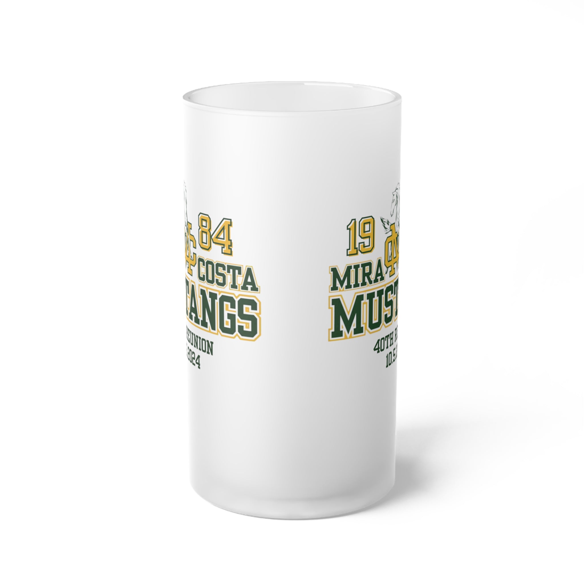 MCHS - Mira Costa Mustangs 1984 Frosted Glass Beer Mug - MC8414