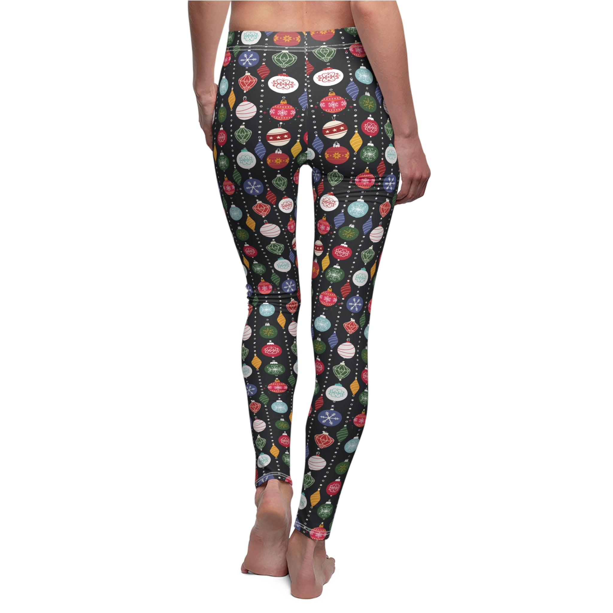 Festive Holiday Leggings - Cute and Colorful Christmas Ornaments