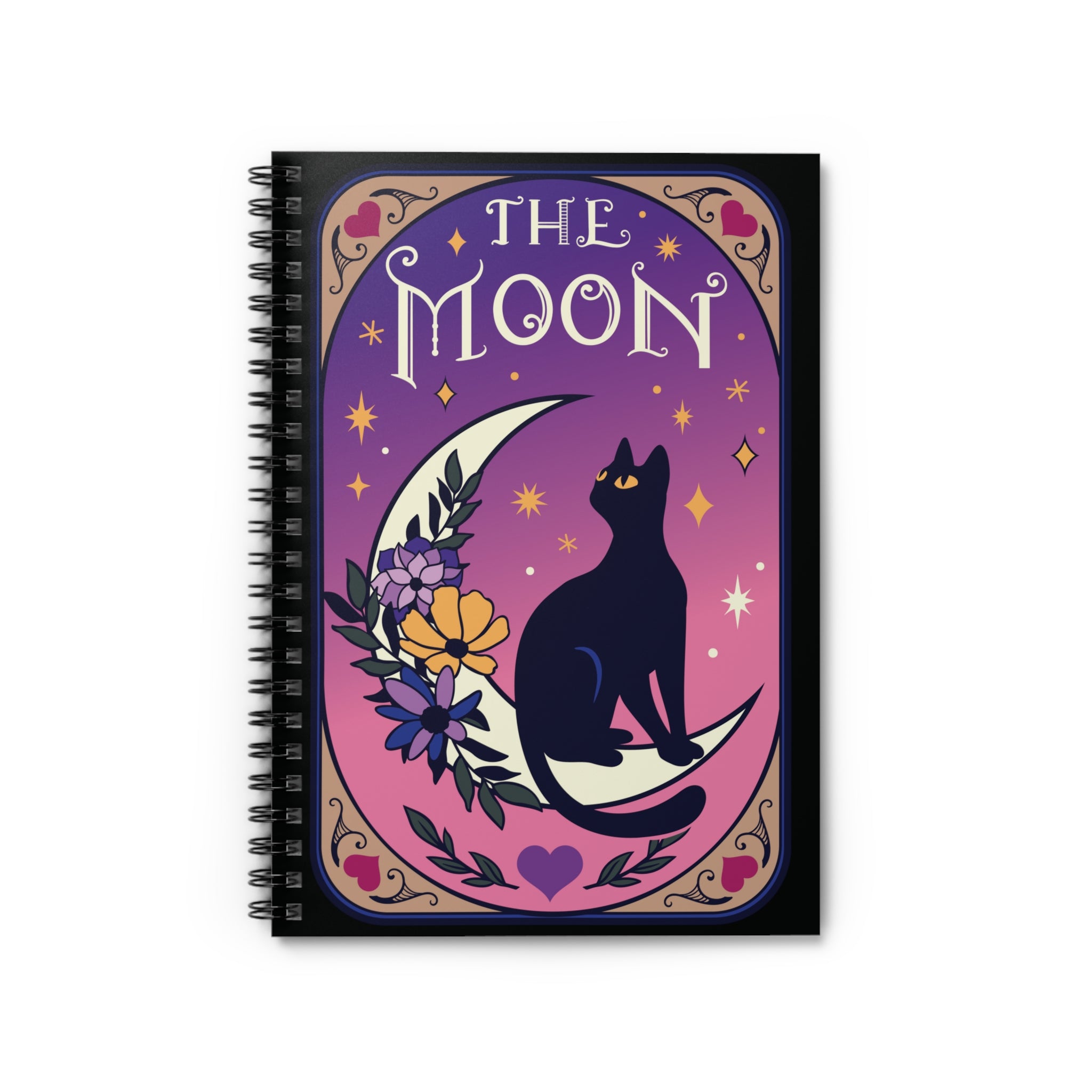 Spiral Notebook - Mystical Moon Cat