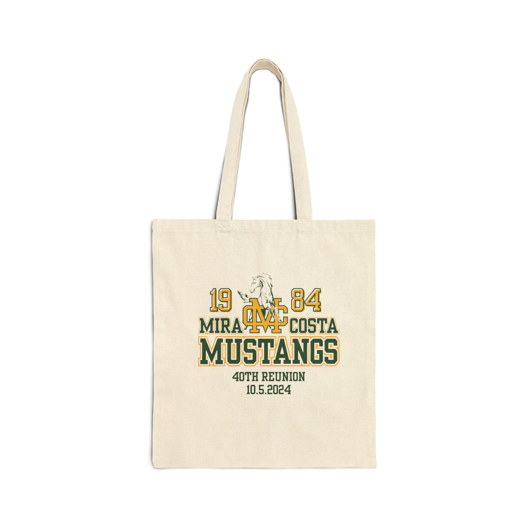 MCHS - Mira Costa Mustangs 1984 Cotton Canvas Tote Bag - MC8419