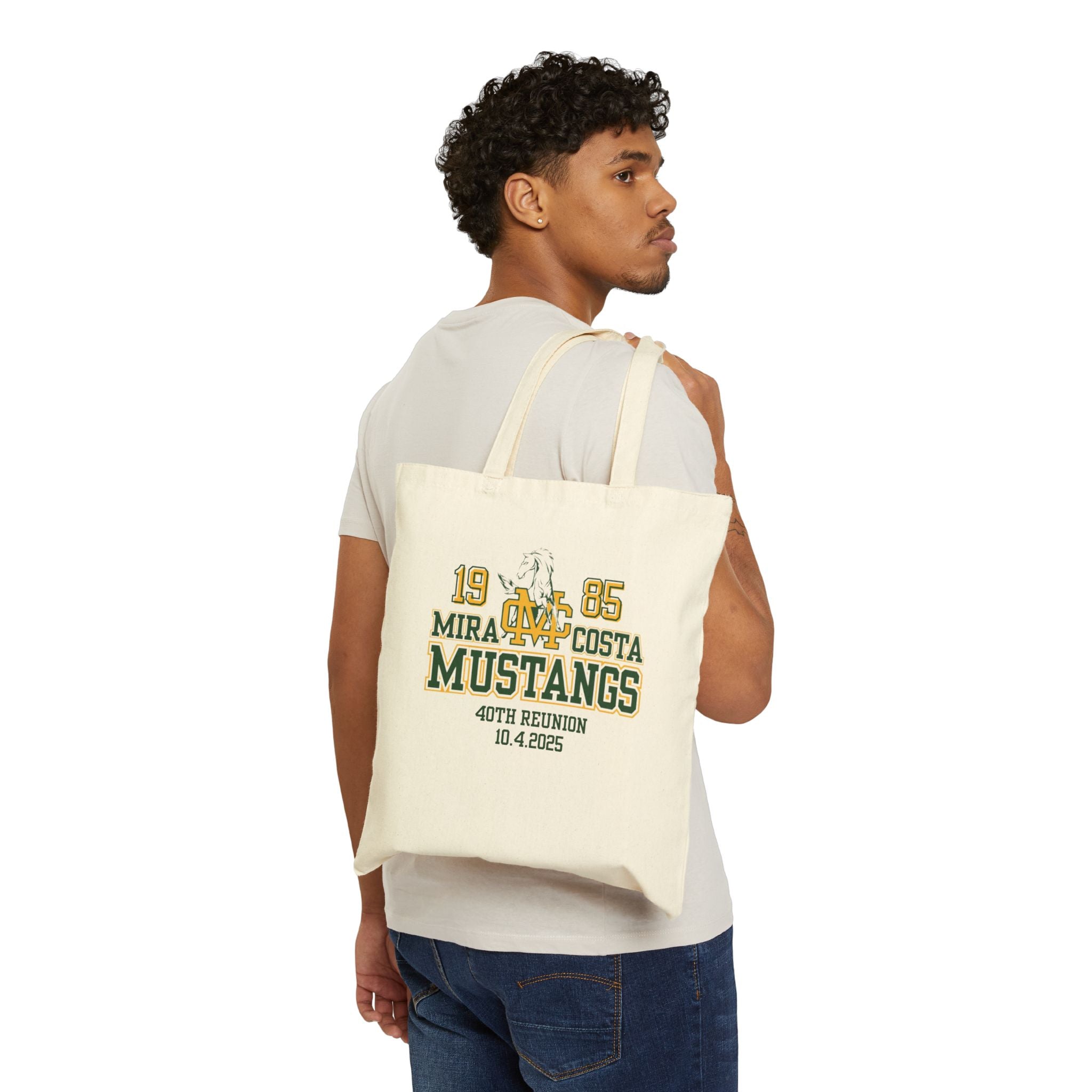 MCHS85 - Mira Costa Mustangs 1985 Cotton Canvas Tote Bag