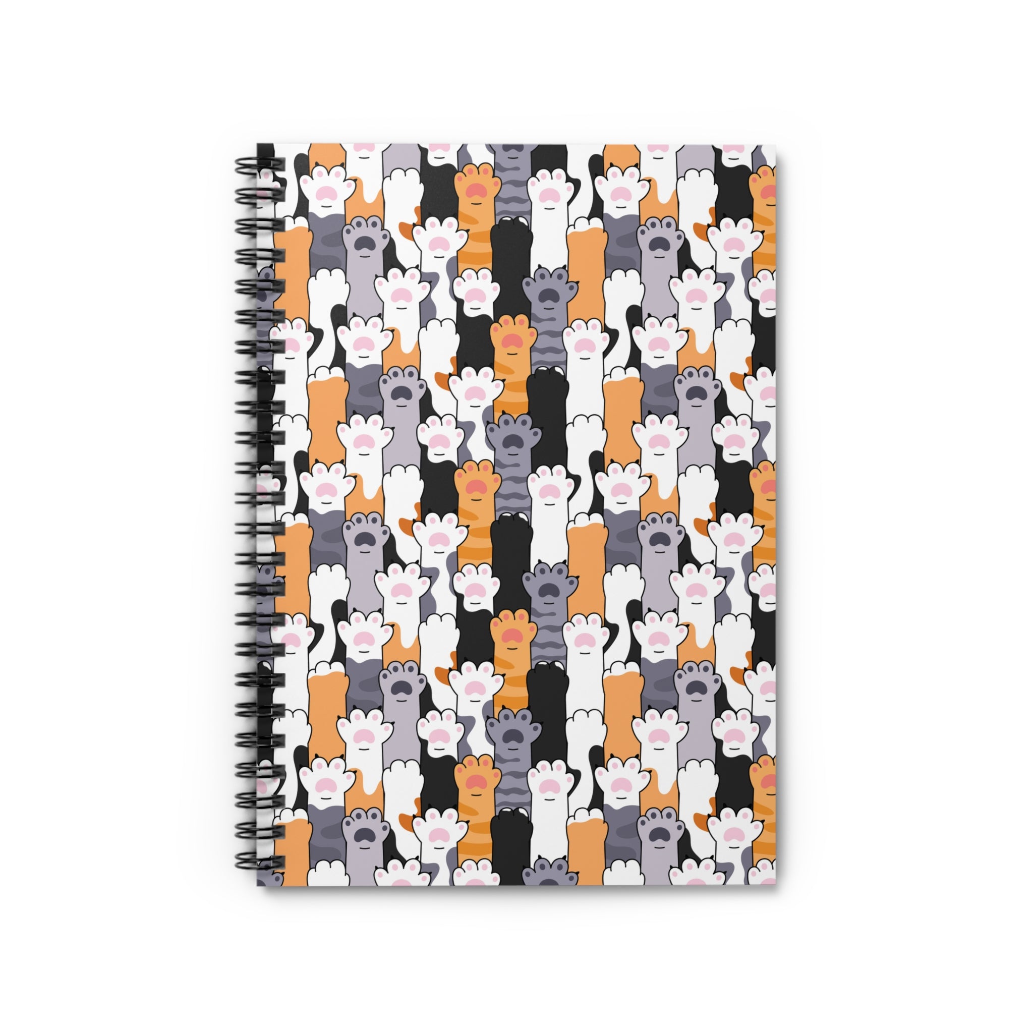 Spiral Notebook - Cute Cat Paws