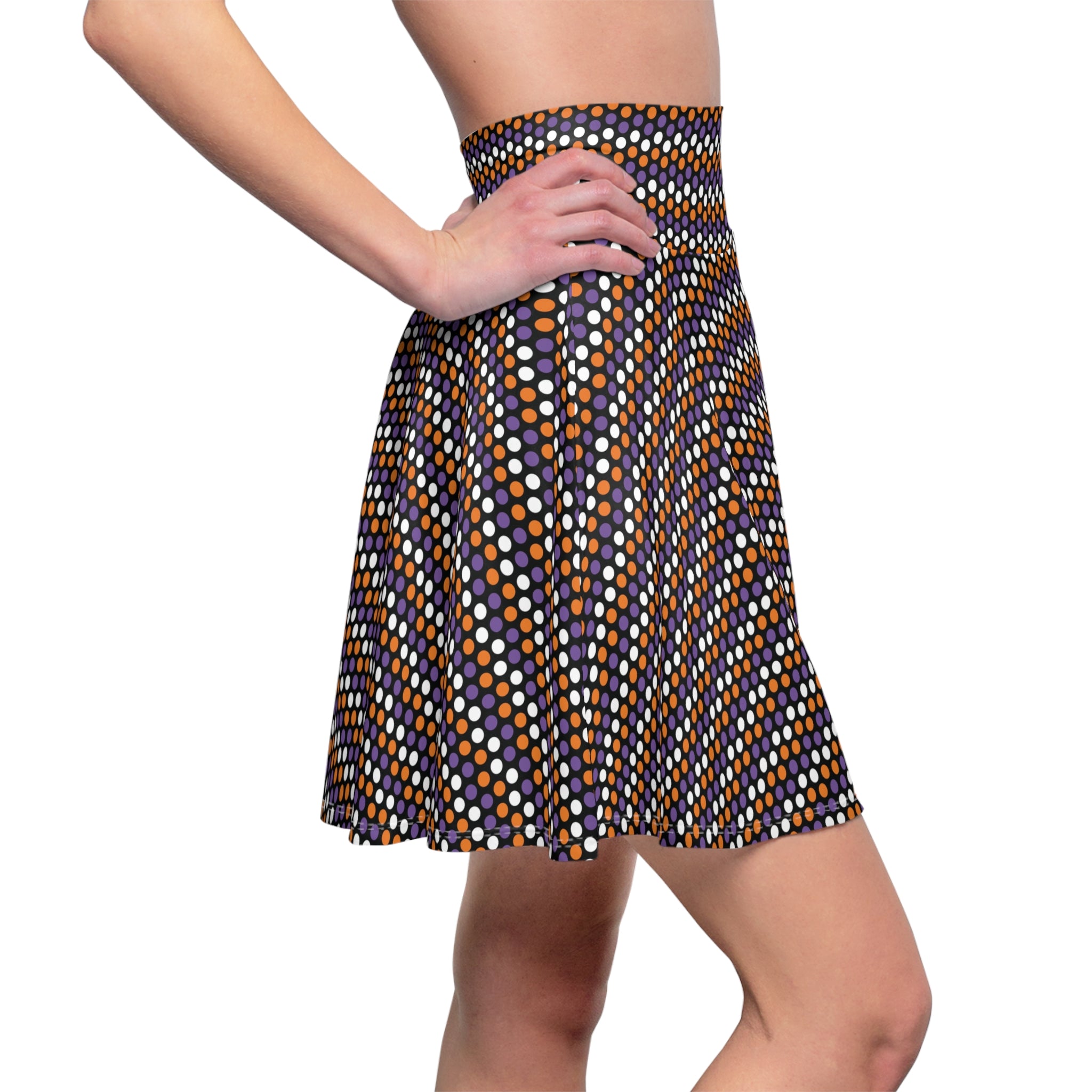 Halloween Polka Dot Skater Style Skirt