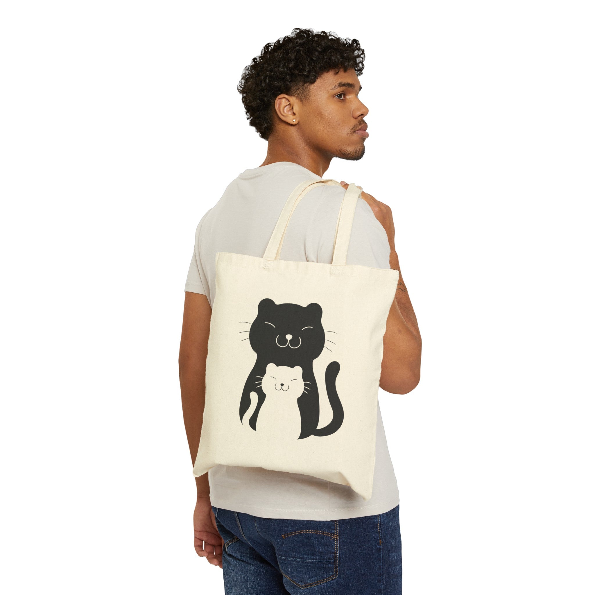 Reusable Tote Bag - Silhouette Cats