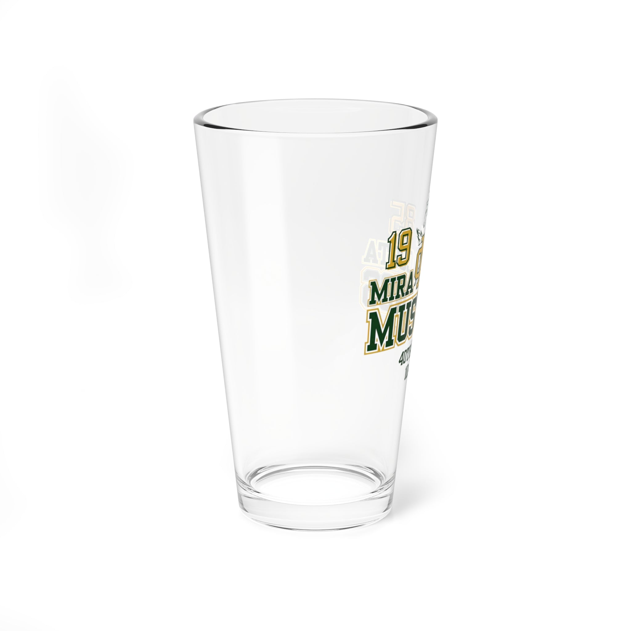 MCHS85 - Mira Costa Mustangs 1985  Pint Glass