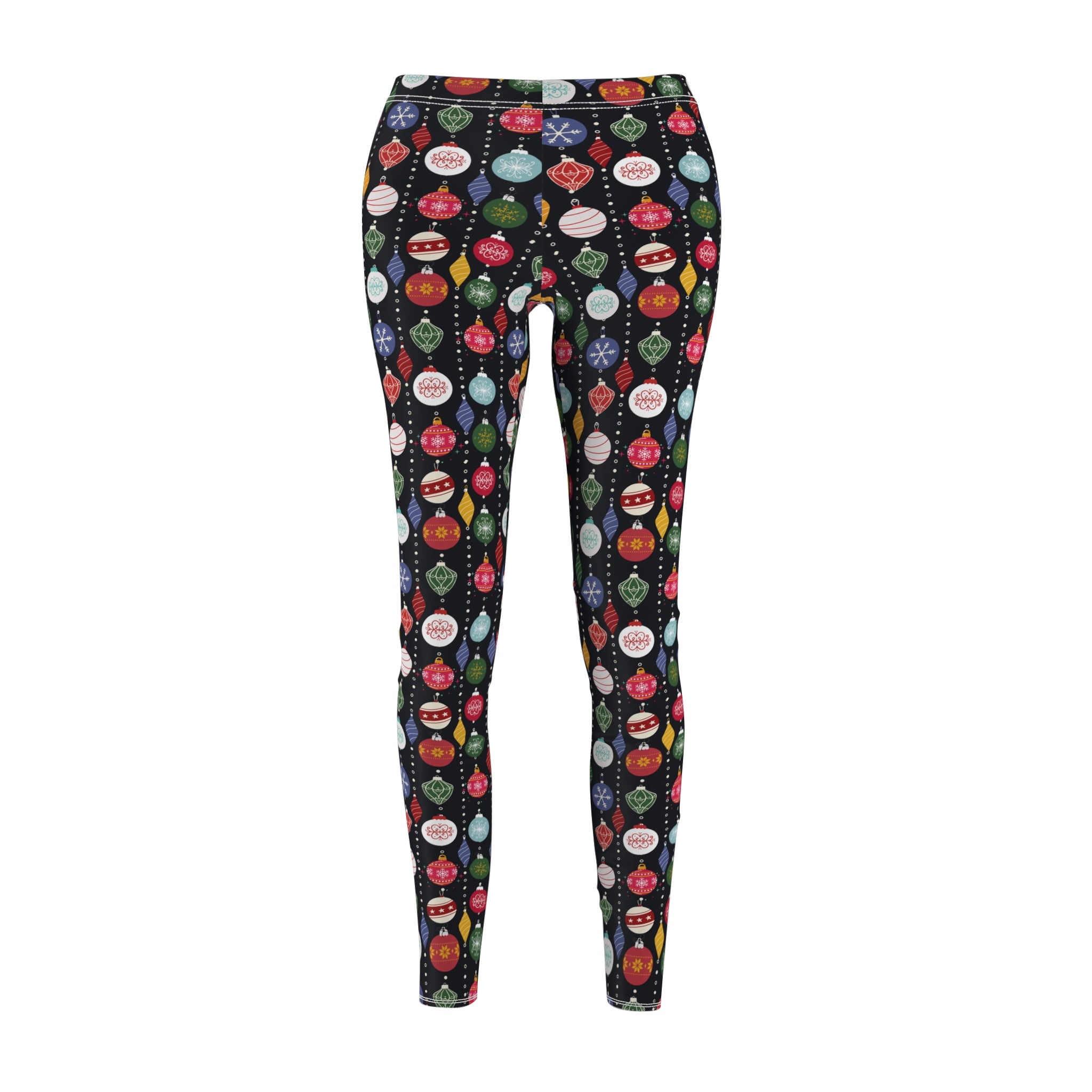 Festive Holiday Leggings - Cute and Colorful Christmas Ornaments