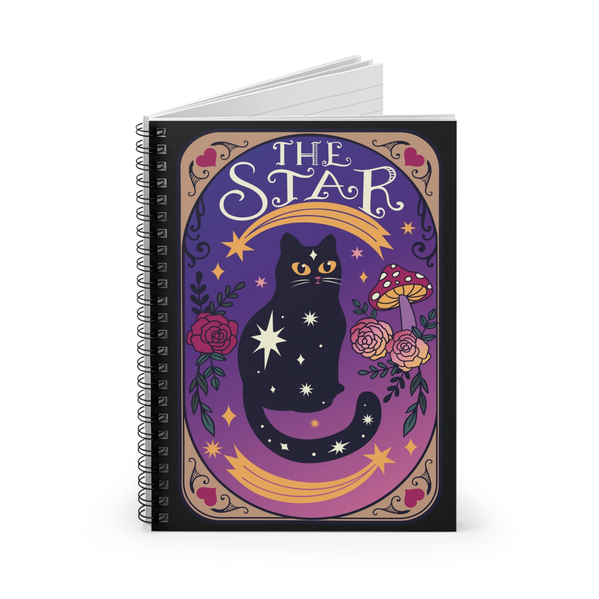 Spiral Notebook - Mystical Star Cat