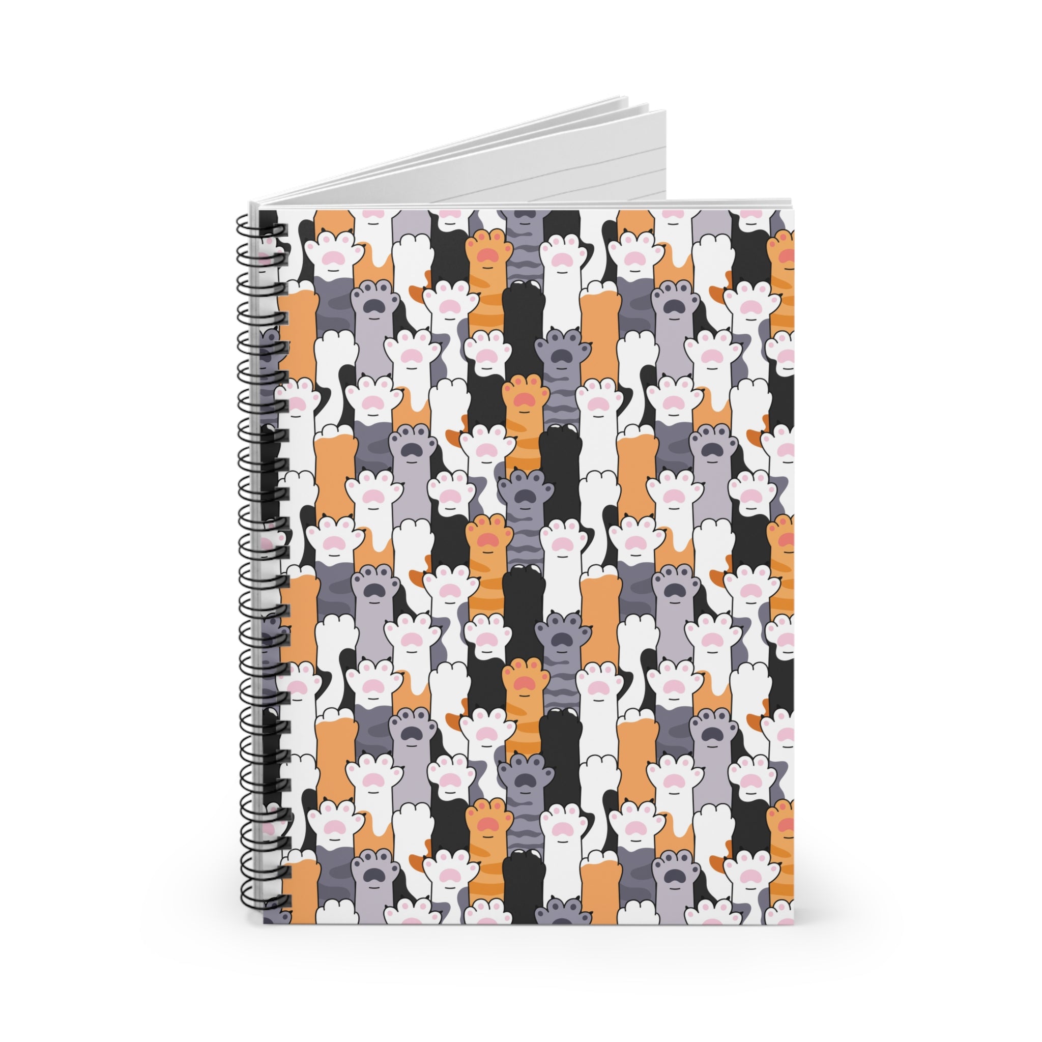 Spiral Notebook - Cute Cat Paws