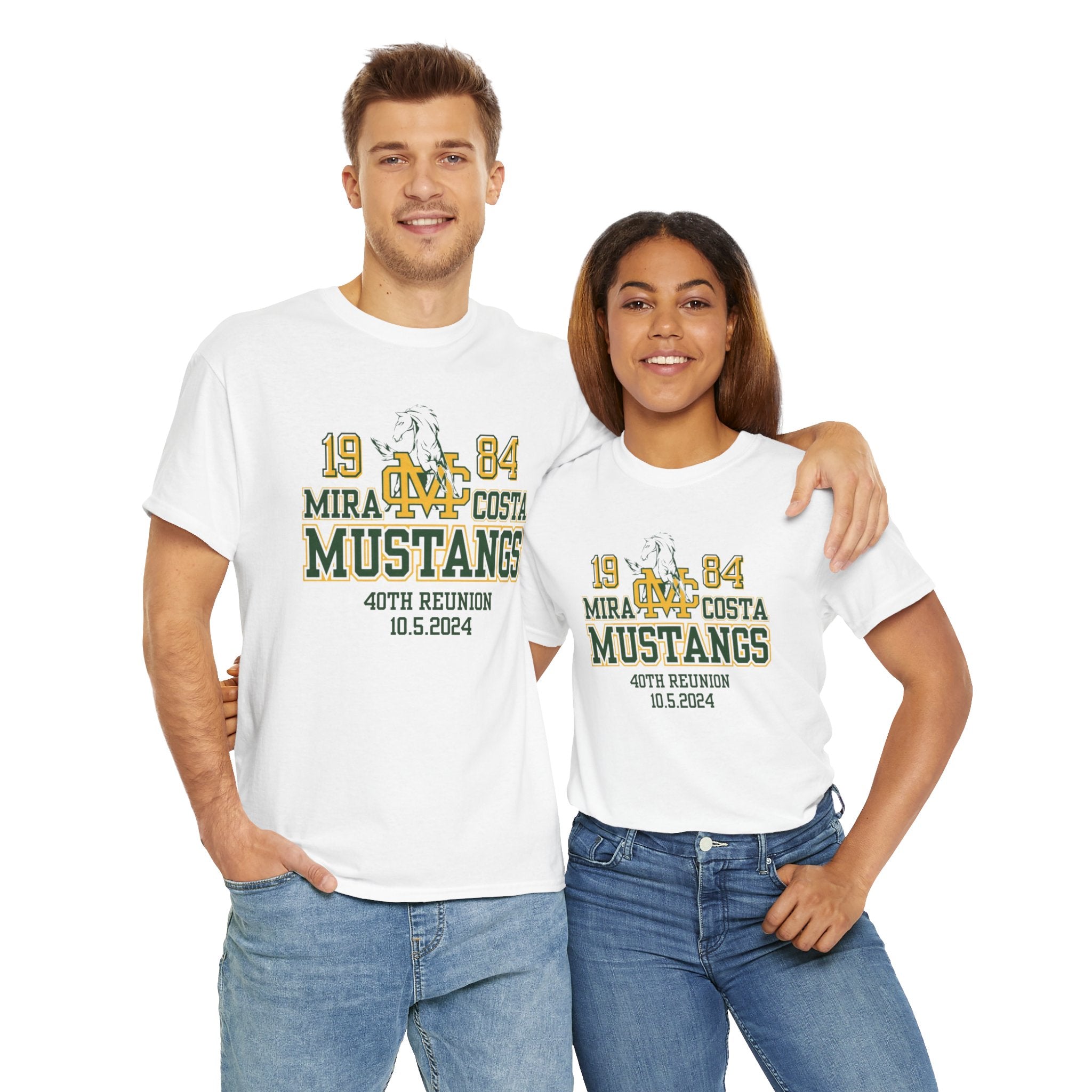 MCHS - Mira Costa Mustangs 1984 Unisex Heavy Cotton Tee - MC8428