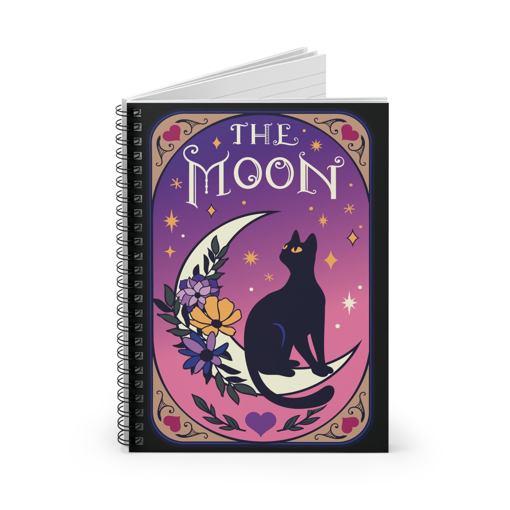 Spiral Notebook - Mystical Moon Cat