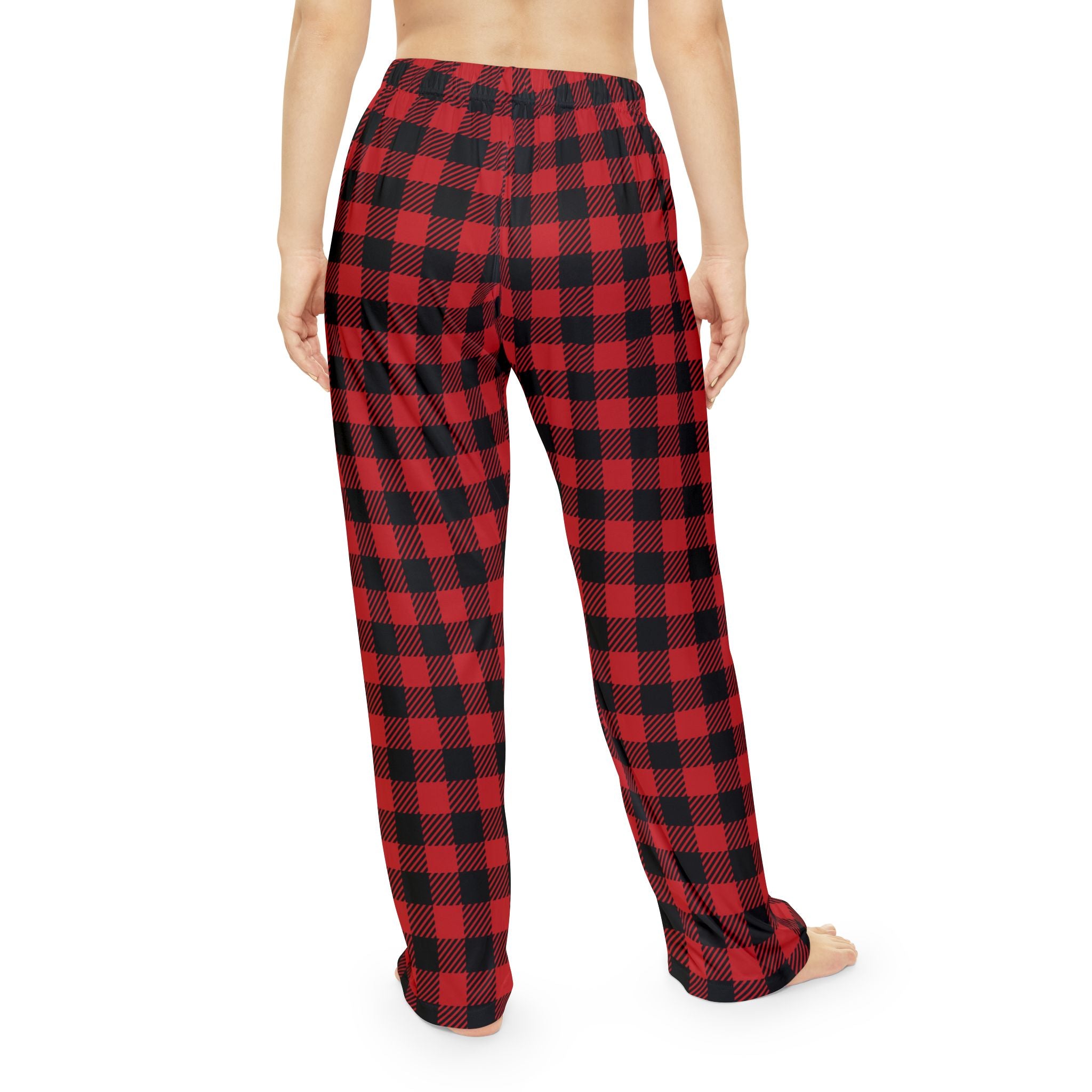 Women's Cozy Holiday Lounge Pants - Red Buffalo Plaid