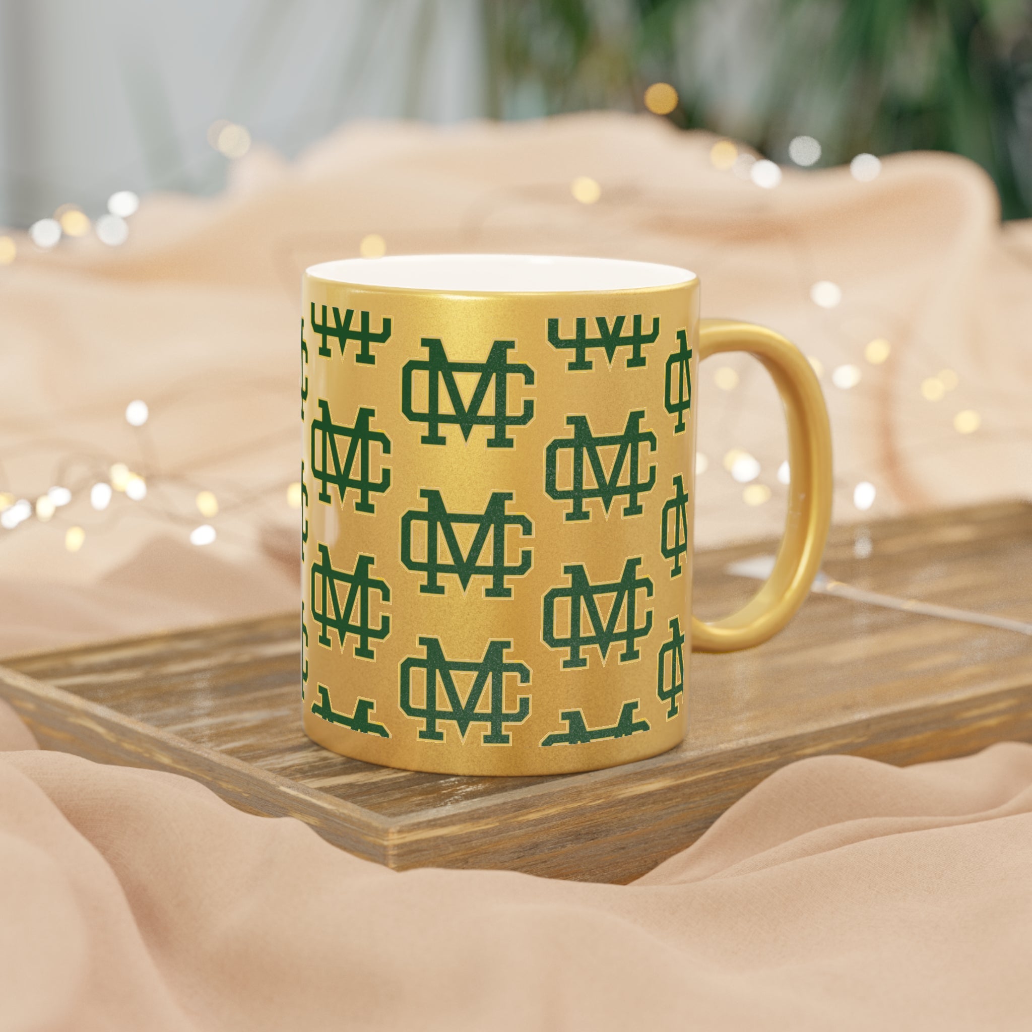 MCHS - MC Pattern Gold Metallic Mug - MC8416