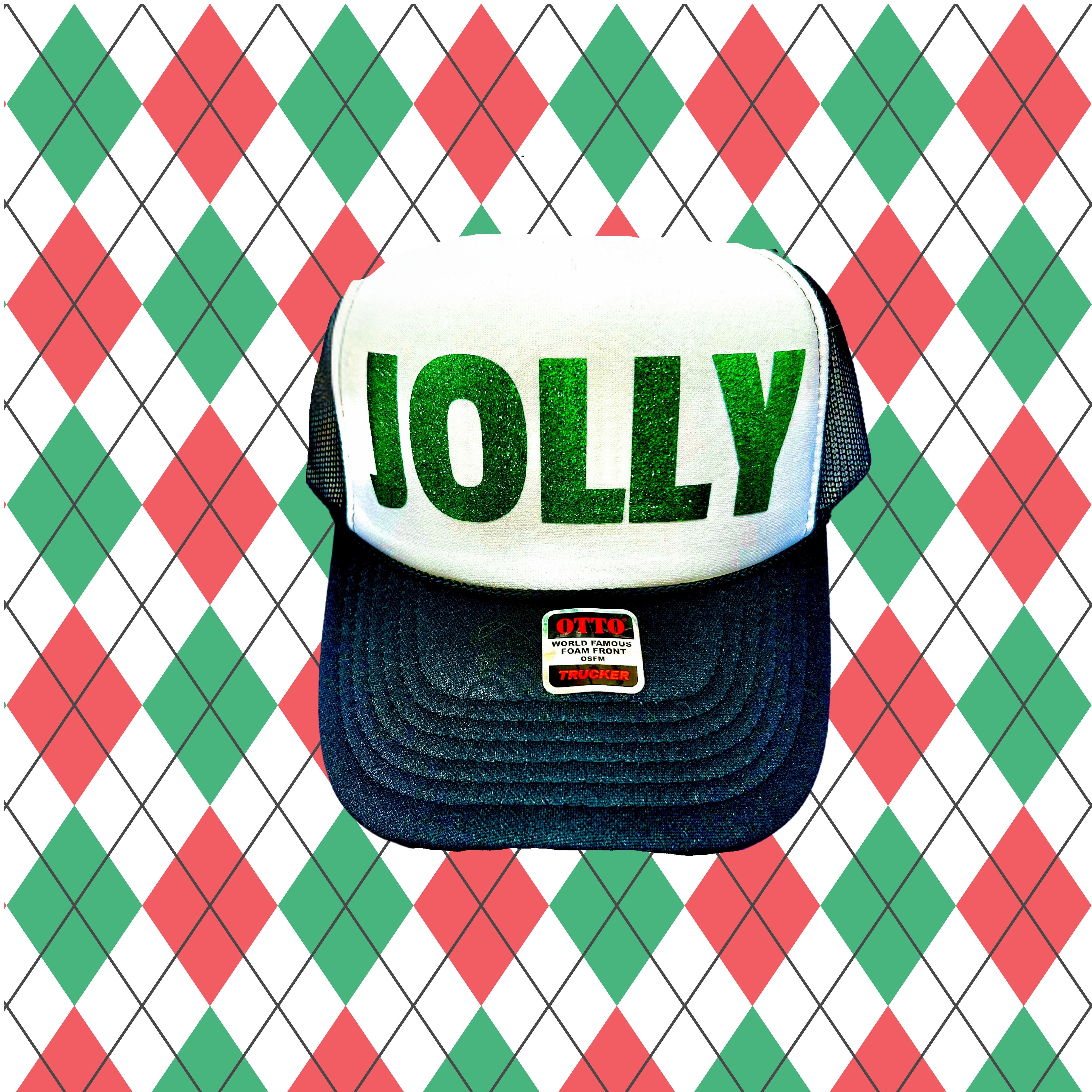 **Holiday Christmas Trucker Hats – Black and White, Festive Styles for All Your Celebrations!**