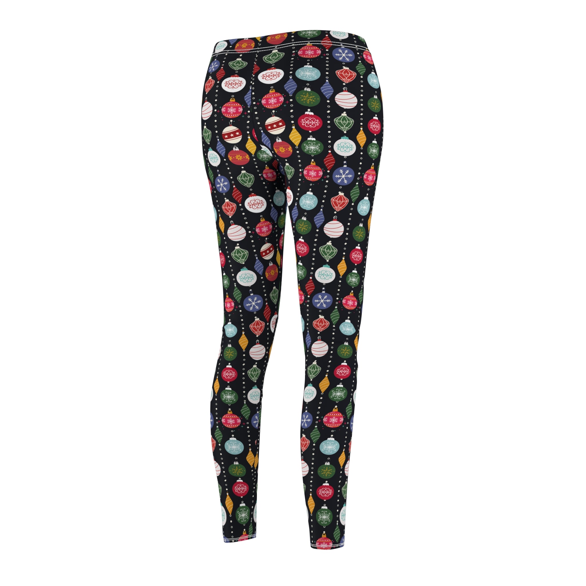 Festive Holiday Leggings - Cute and Colorful Christmas Ornaments