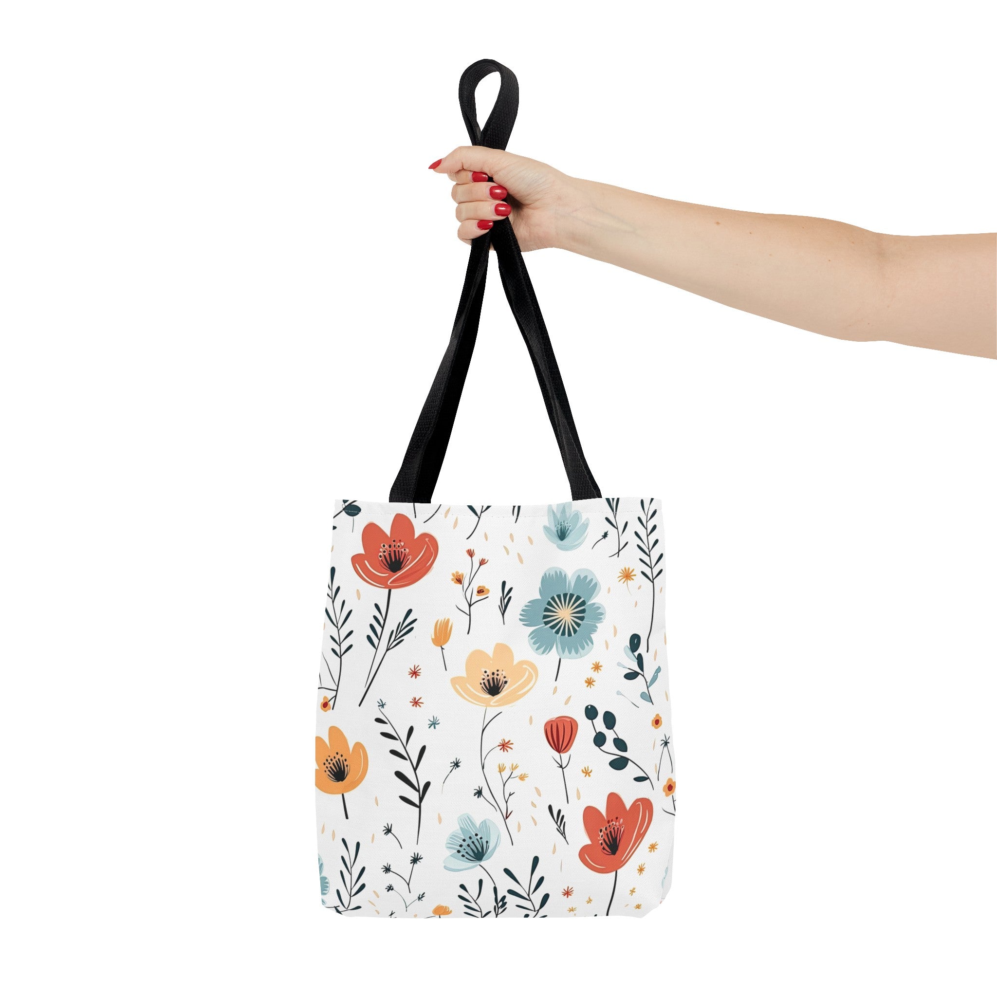 Reusable Tote Bag - Colorful Flowers (Light)