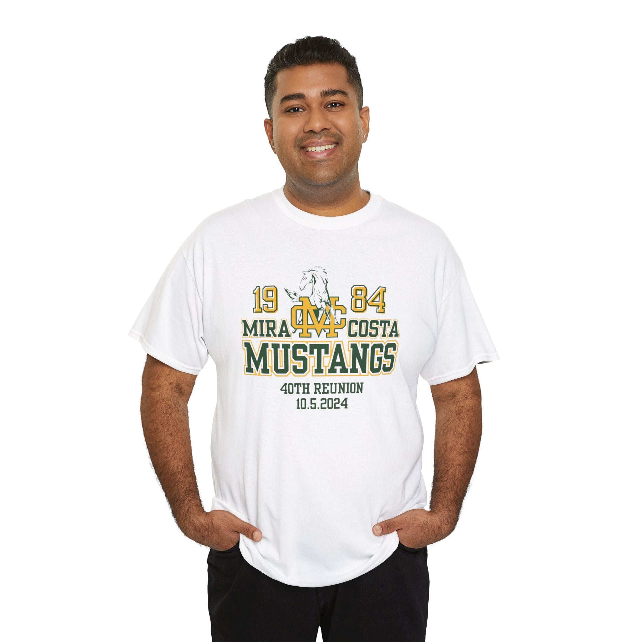 MCHS - Mira Costa Mustangs 1984 Unisex Heavy Cotton Tee - MC8428