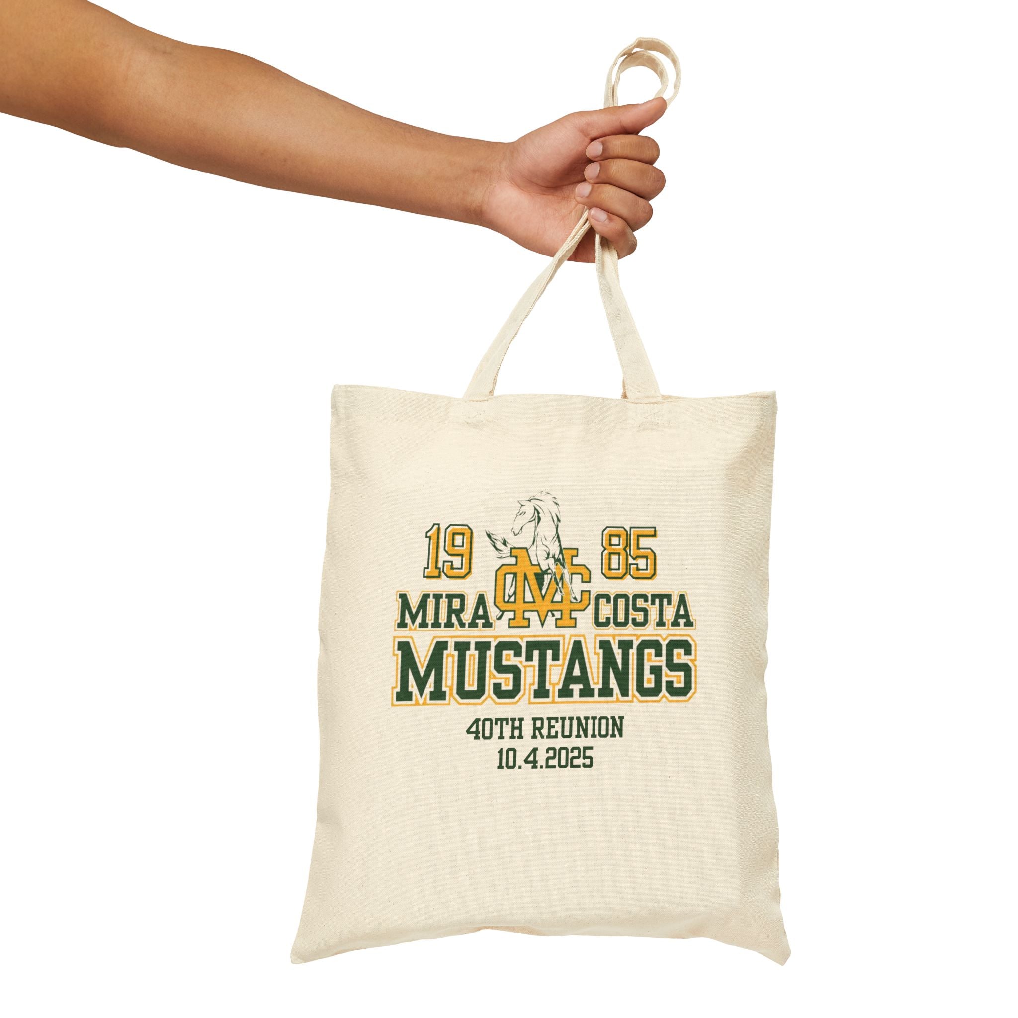 MCHS85 - Mira Costa Mustangs 1985 Cotton Canvas Tote Bag
